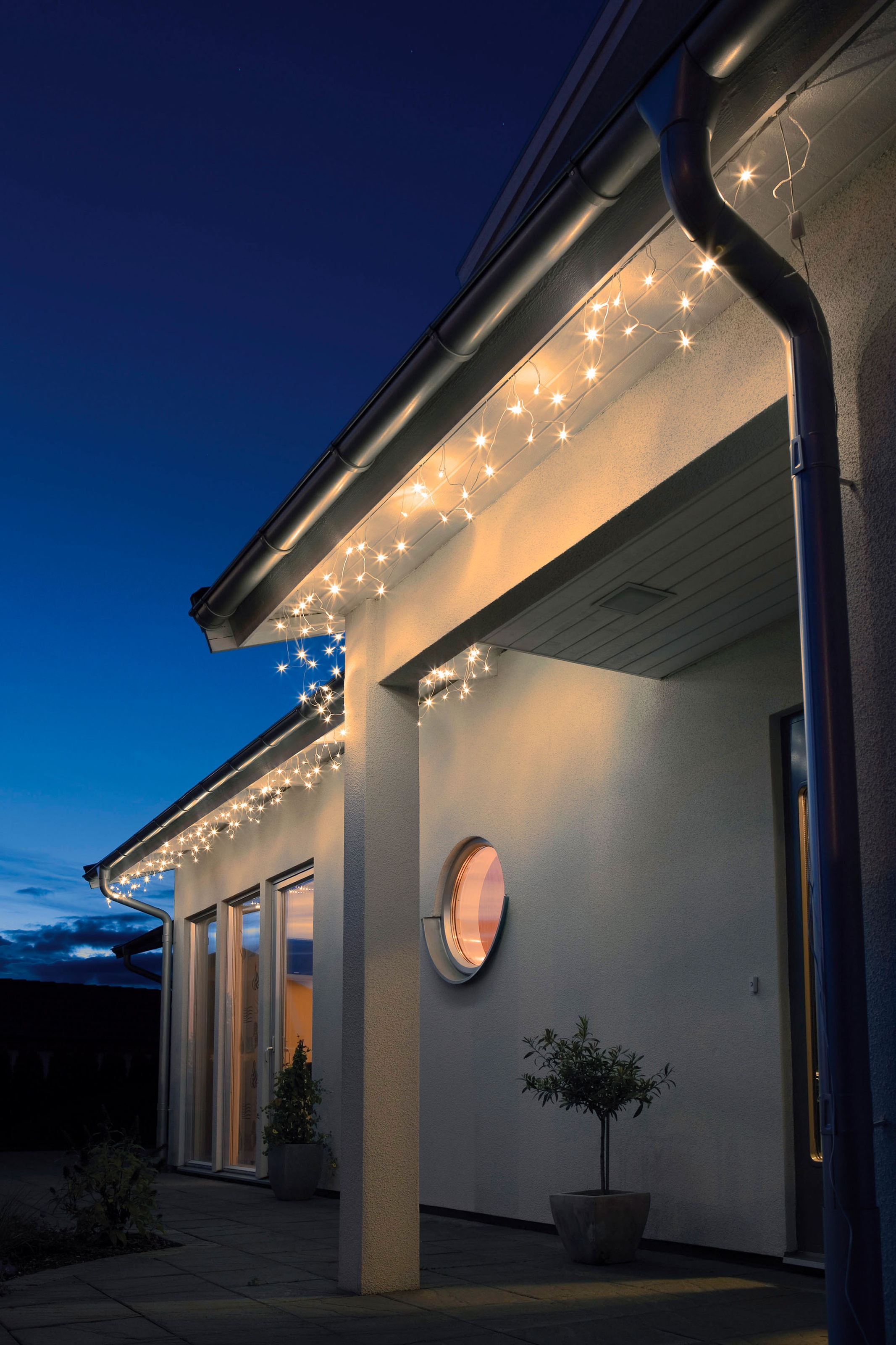 KONSTSMIDE LED-Lichtervorhang »Weihnachtsdeko aussen«, LED Dachrinnenlichte günstig online kaufen