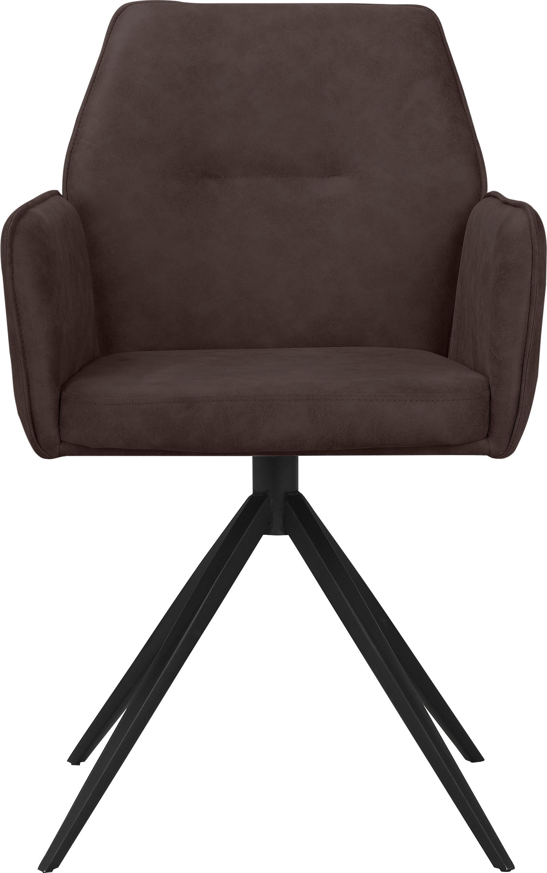 PLACES OF STYLE Esszimmerstuhl »Ozias« () Sitz und Rücken gepolstert, Gestell aus Metall schwarz, Sitzhöhe 50 cm, 2er Set