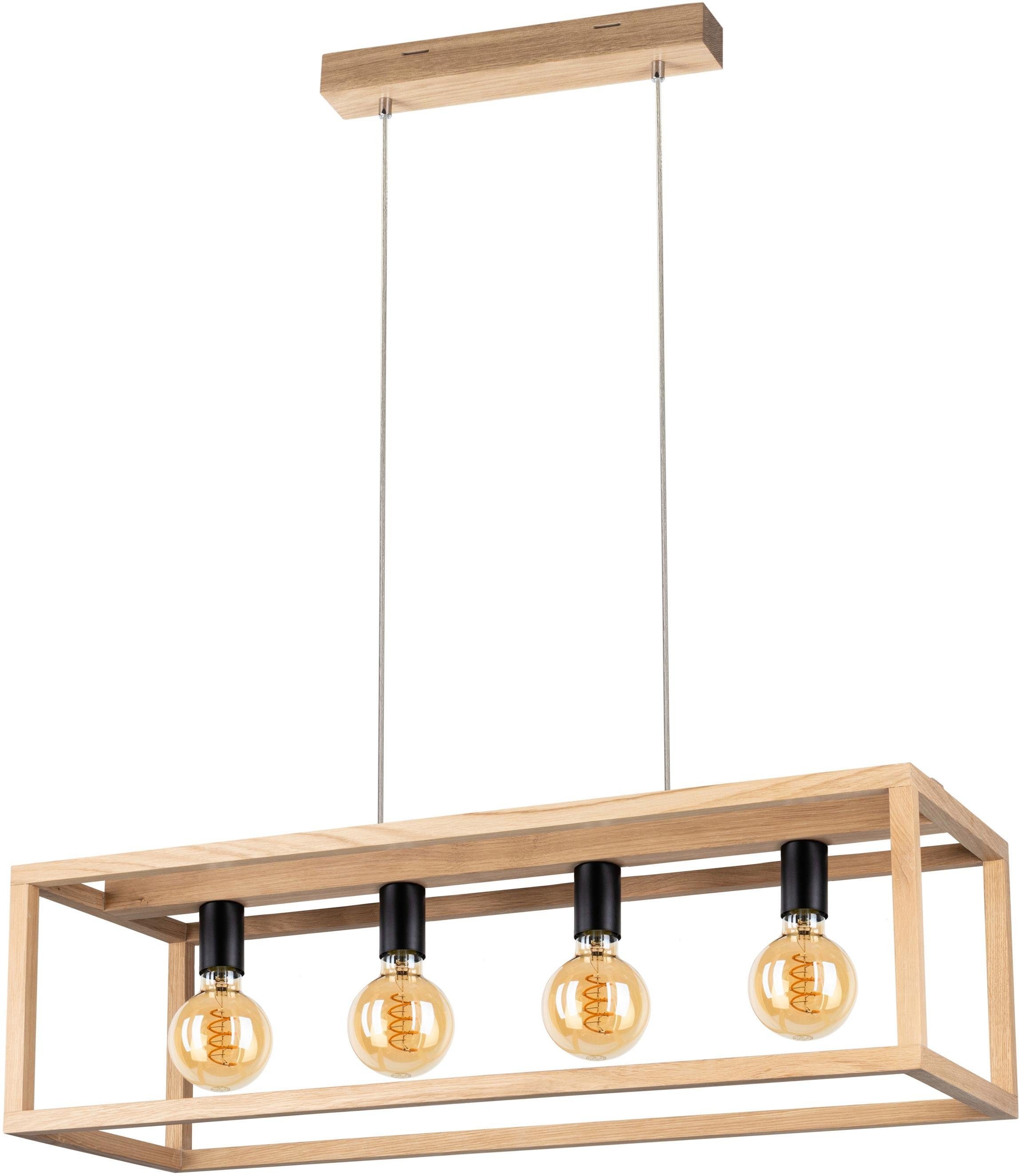 SPOT Light Pendelleuchte »KAGO«, 4 flammig, Leuchtmittel E27   ohne Leuchtm günstig online kaufen