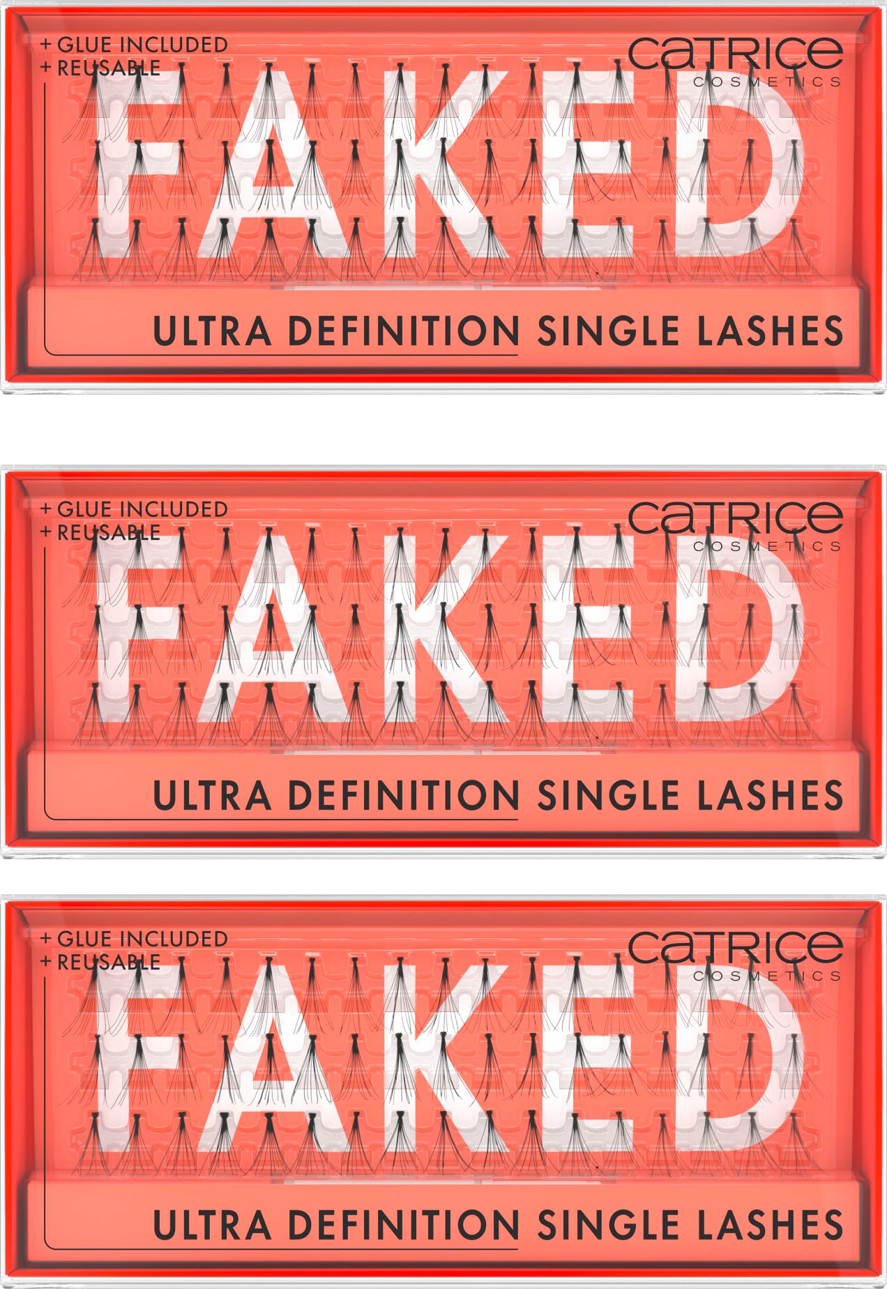 Catrice Bandwimpern »Faked False Lashes Set 01«, (Set, 3 tlg.), mit drei Produktvariationen