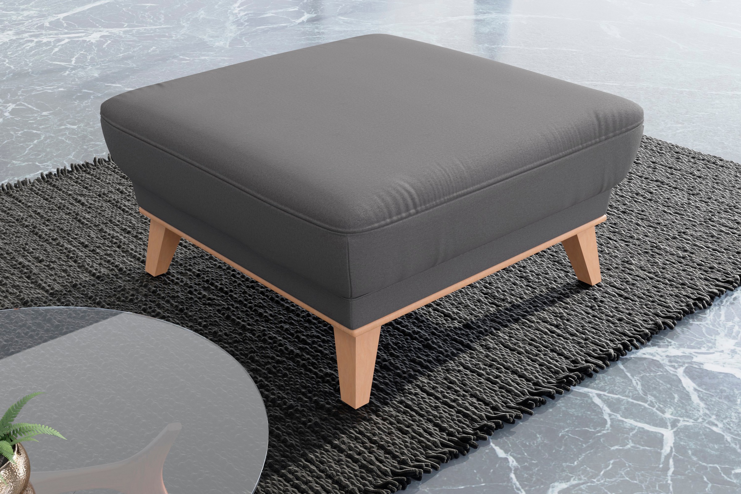sit&more Polsterhocker »Lavida«, Mit elegantem Holzrahmen günstig online kaufen