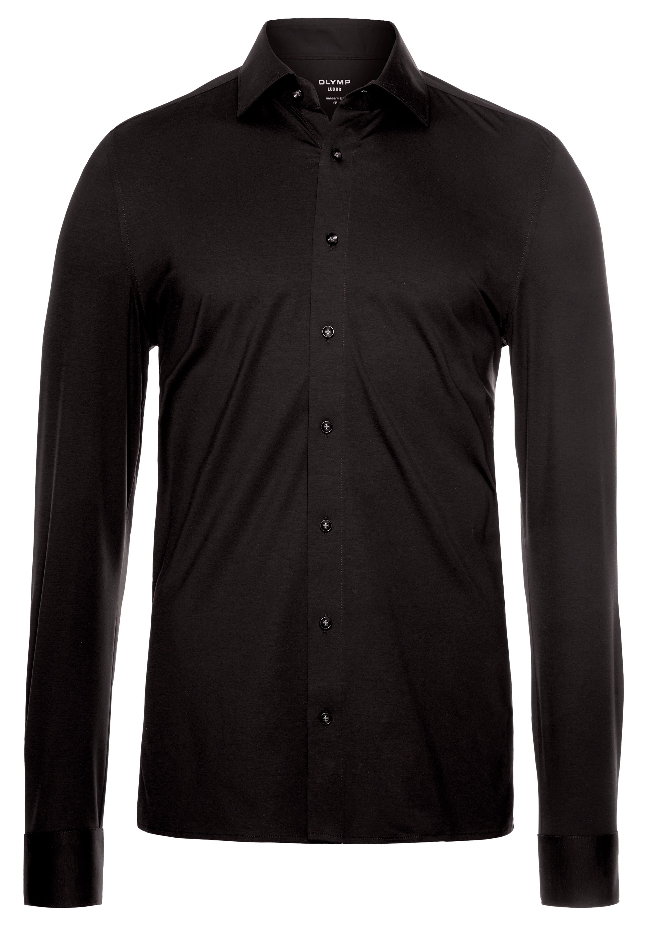 OLYMP Langarmhemd »Luxor 24/Seven modern fit Jerseyshirt«, mit geruchshemmenden Materialeigenschaften