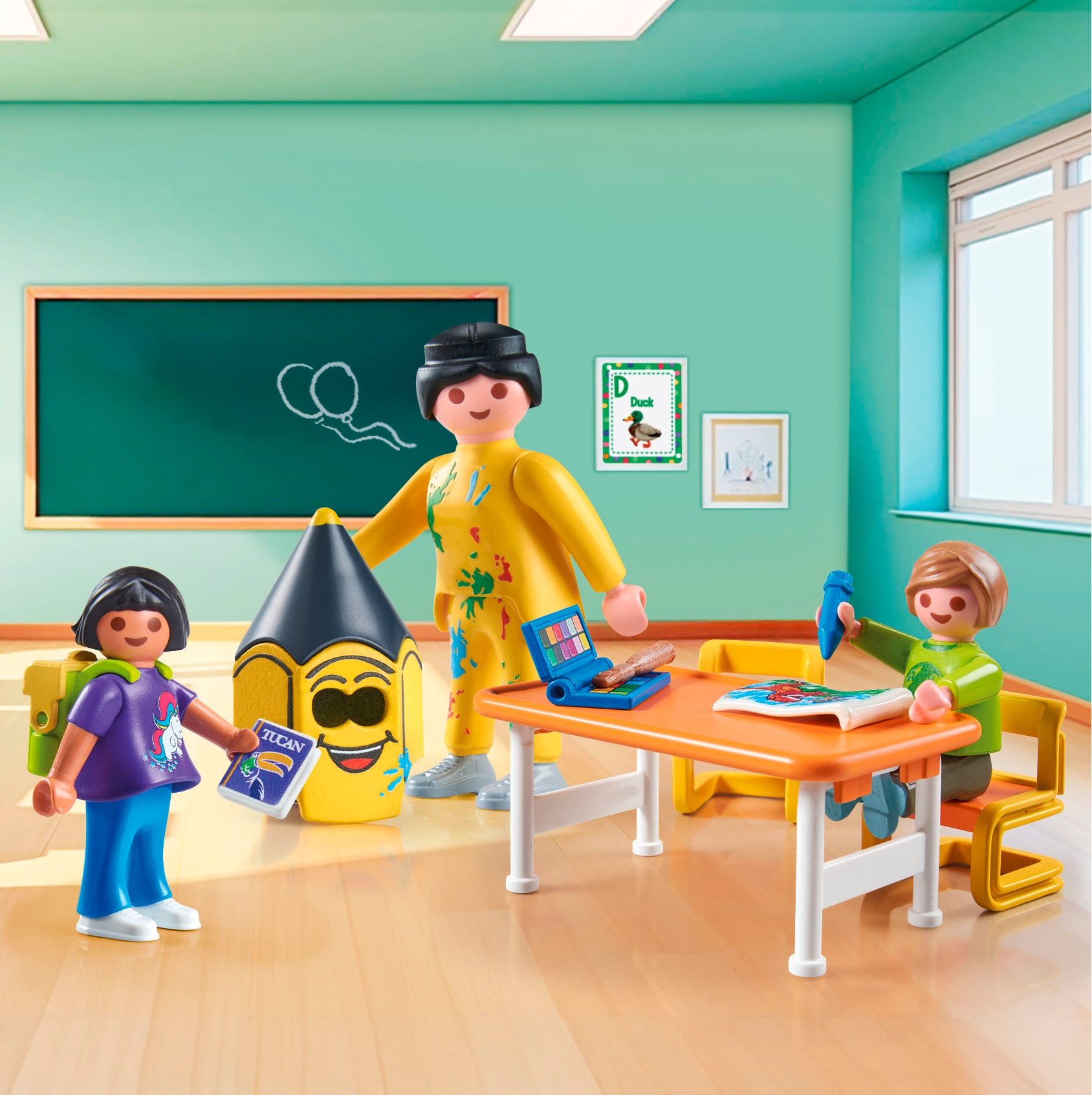 Playmobil® Konstruktions-Spielset »Erster Schultag (71965), Playmobil Gift Set«, (24 St.)