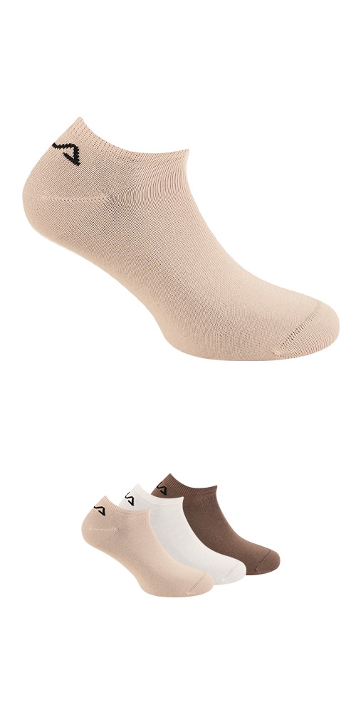 Fila Socken »UNISEX INVISIBLE PLAIN SOCKS« 3 Paar tlg. mit eingestricktem Logo an der Ferse