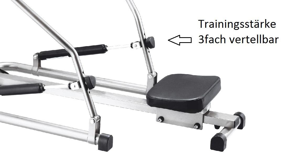 body coach Rudergerät, Rudermaschine, 3 Widerstandsstufen