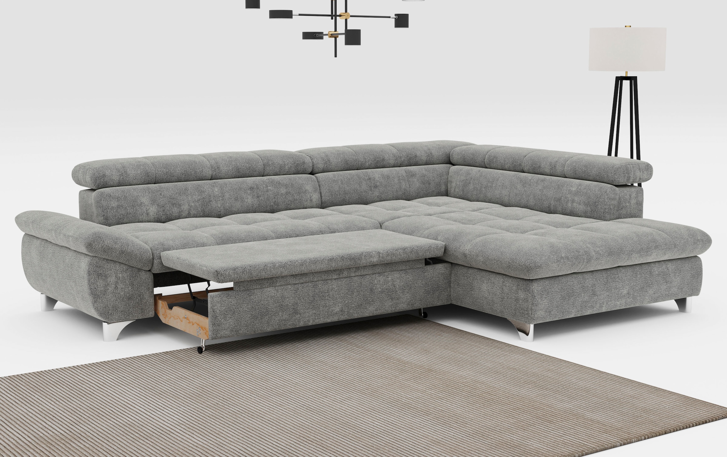 COTTA Ecksofa »Gemini L-Form«, mit Kopfteilverstellung, wahlweise mit Bettfunktion