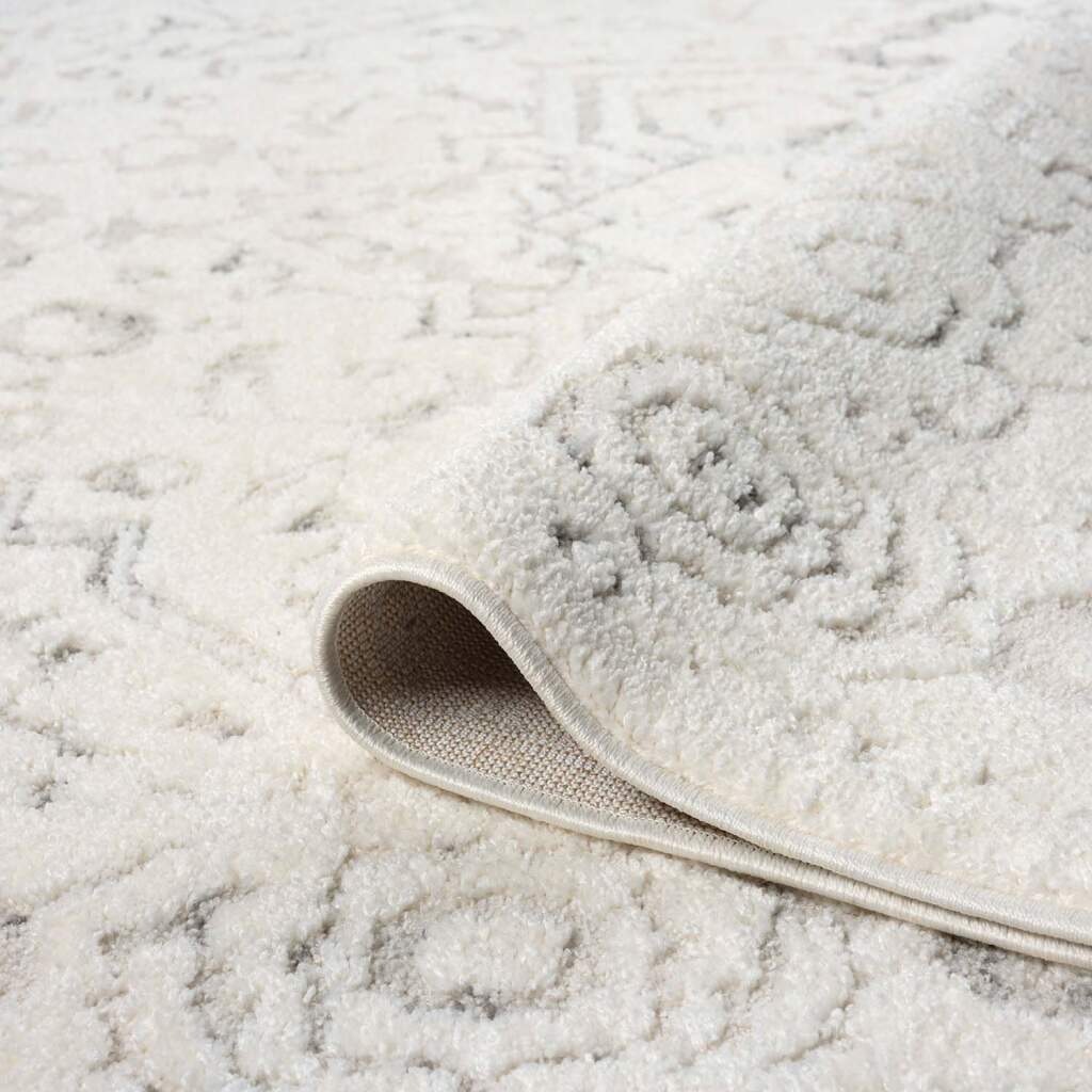 Carpet City Teppich »LOUNGE 0638« rechteckig 15 mm Höhe Kurzflor-Teppich Modern, Hoch-Tief-Struktur,  Wohnzimmer, Schlafzimmer