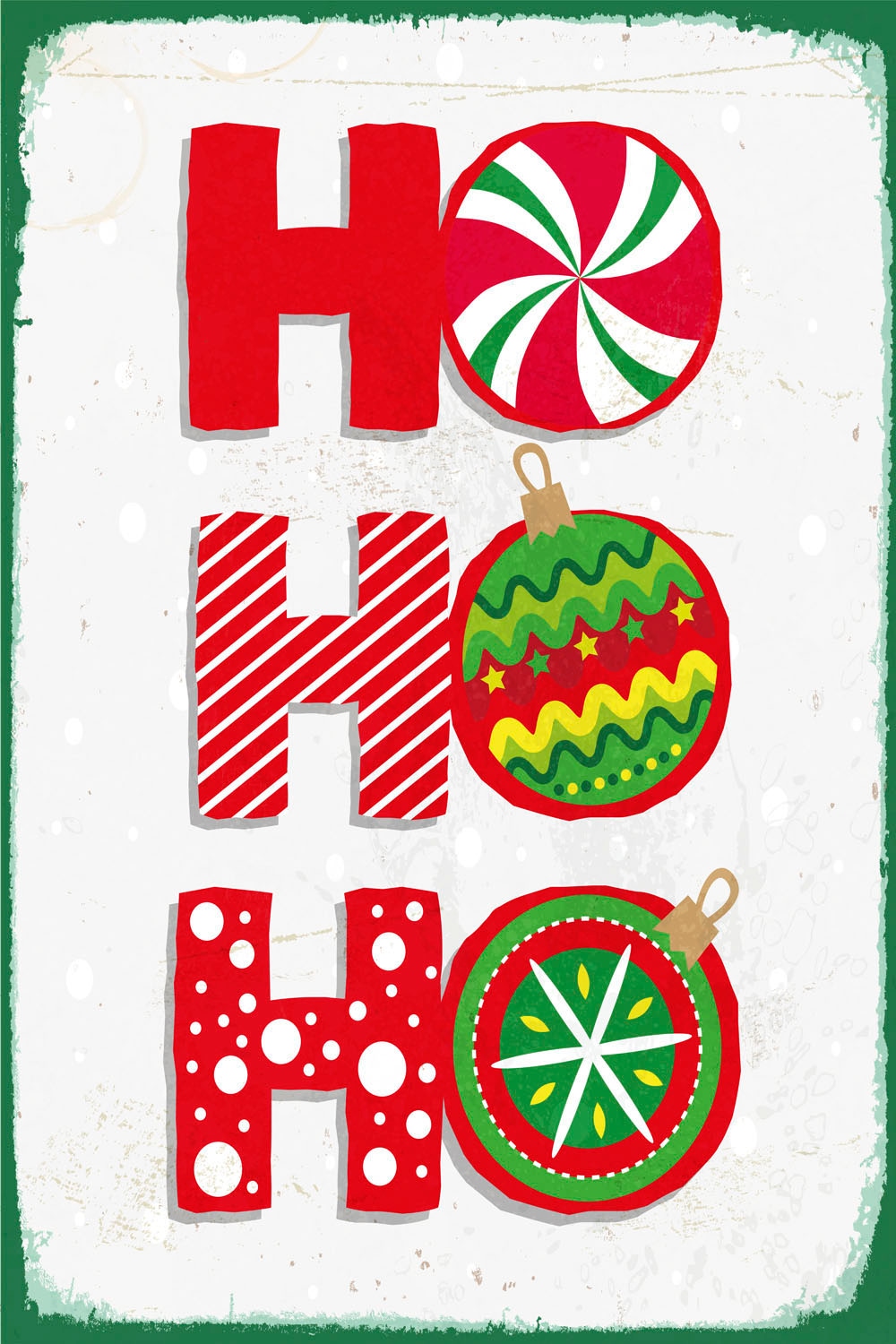 queence Metallbild »Ho Ho Ho«, Schriftzüge-Schriftzug-Weihnachten, (1 St.), Stahlschild, Blechschild, Sprüche, Texte, Weihnachten