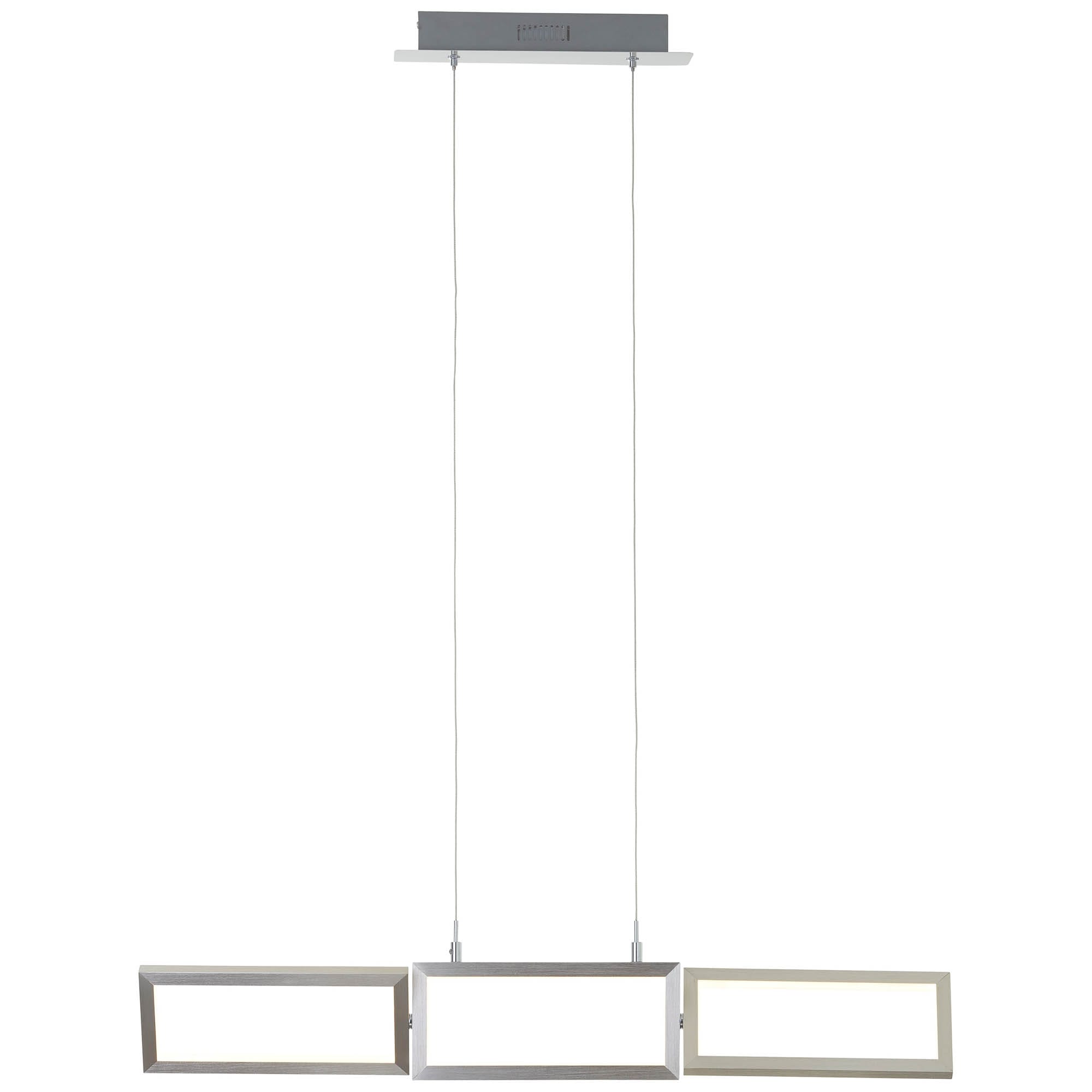 Brilliant Pendelleuchte »Tunar«, 3 flammig, Leuchtmittel LED-Modul | LED fest integriert, LED Hängelampe 3flg alu