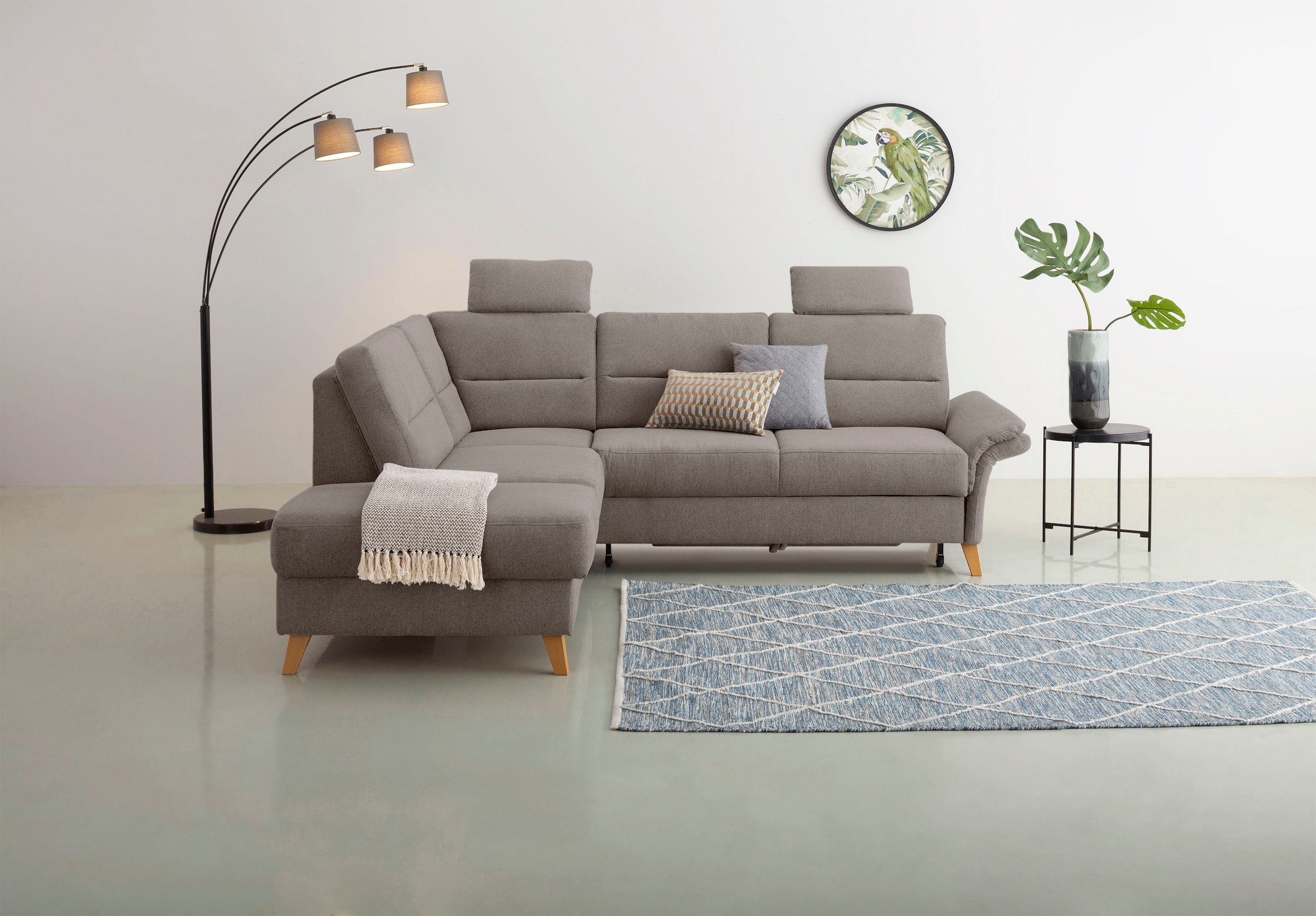 Home affaire Ecksofa »Westerland L-Form« Federkern-Polsterung, wahlweise mi günstig online kaufen