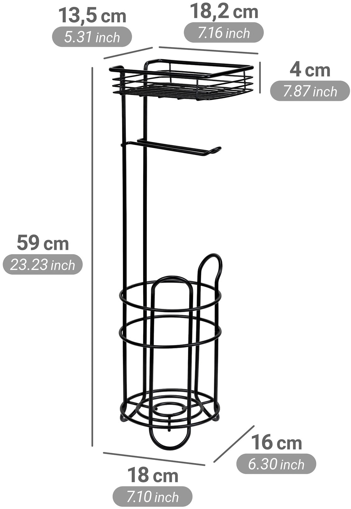 WENKO Toilettenpapierhalter »Toilettenpapierhalter mit Ablage«