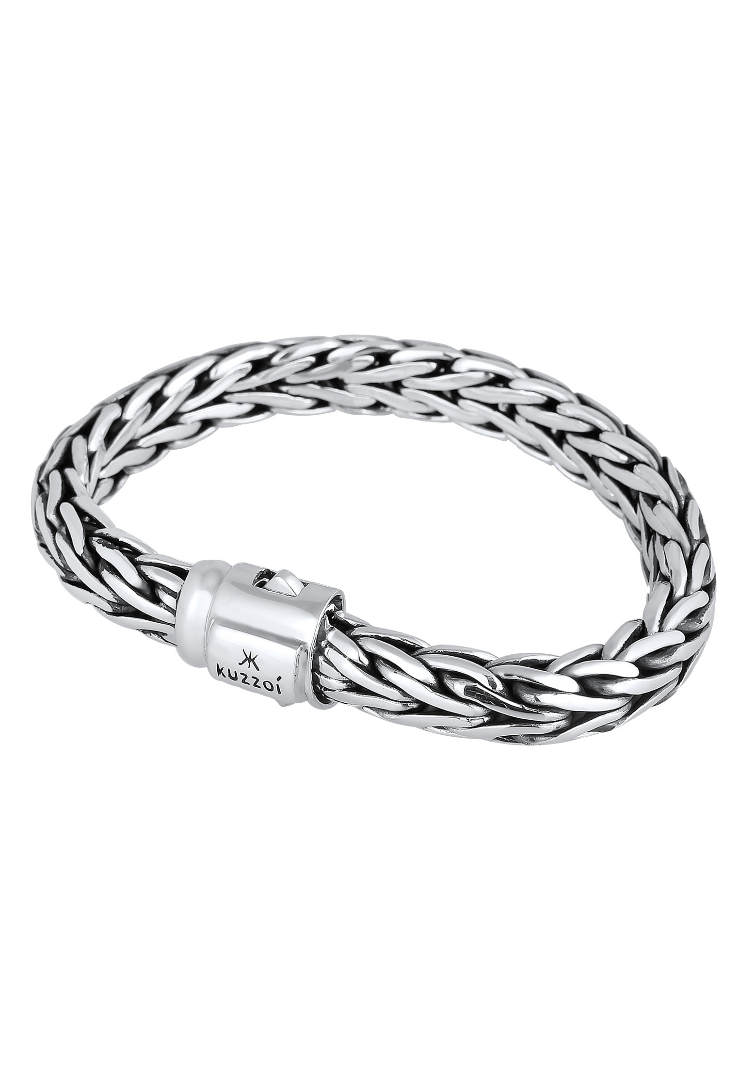 Kuzzoi Armband »Gliederarmband Zopfmuster Unisex bestellen Silber« 925er online