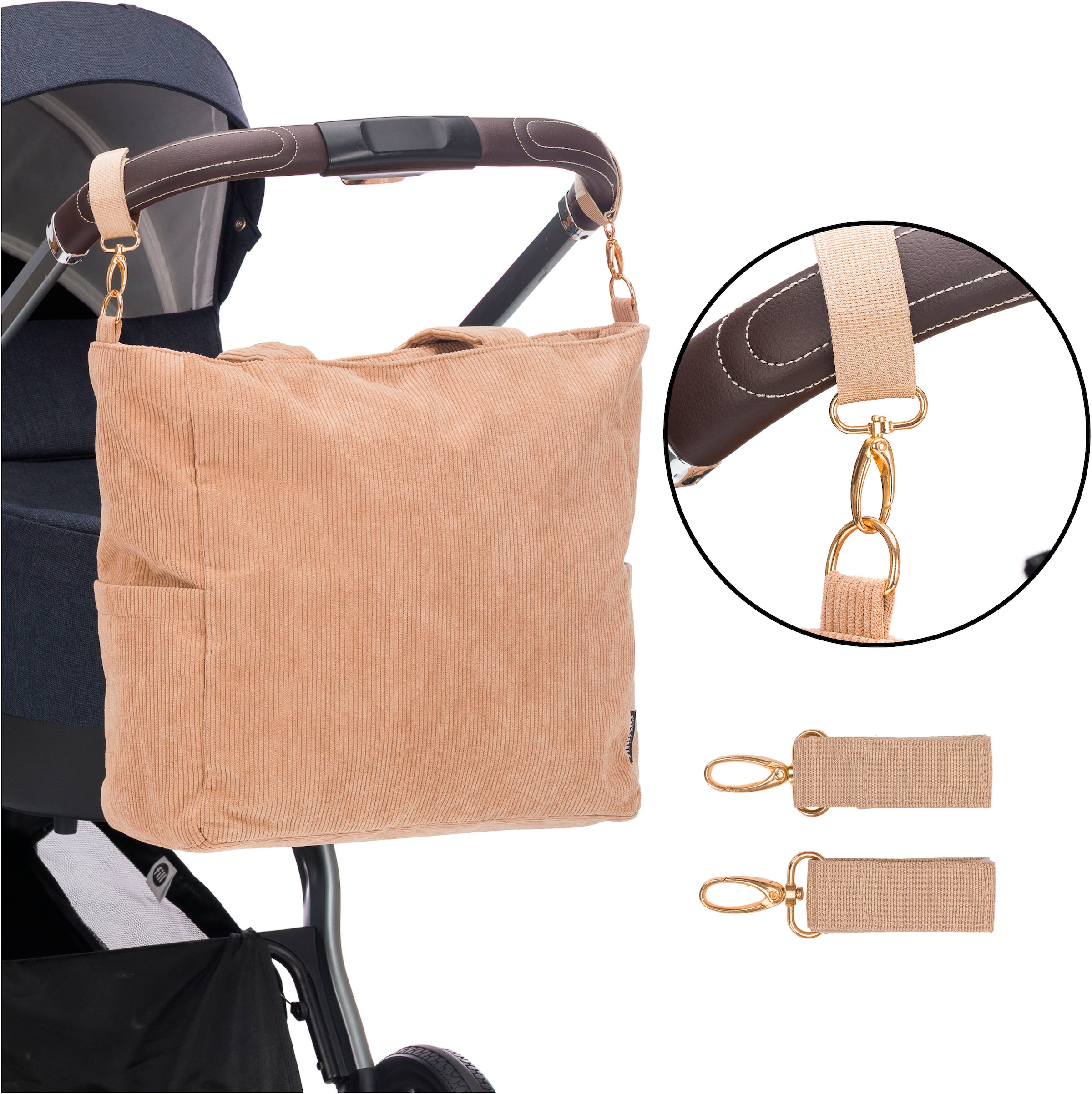 Fillikid Wickeltasche »Cord«, inklusive Thermotasche