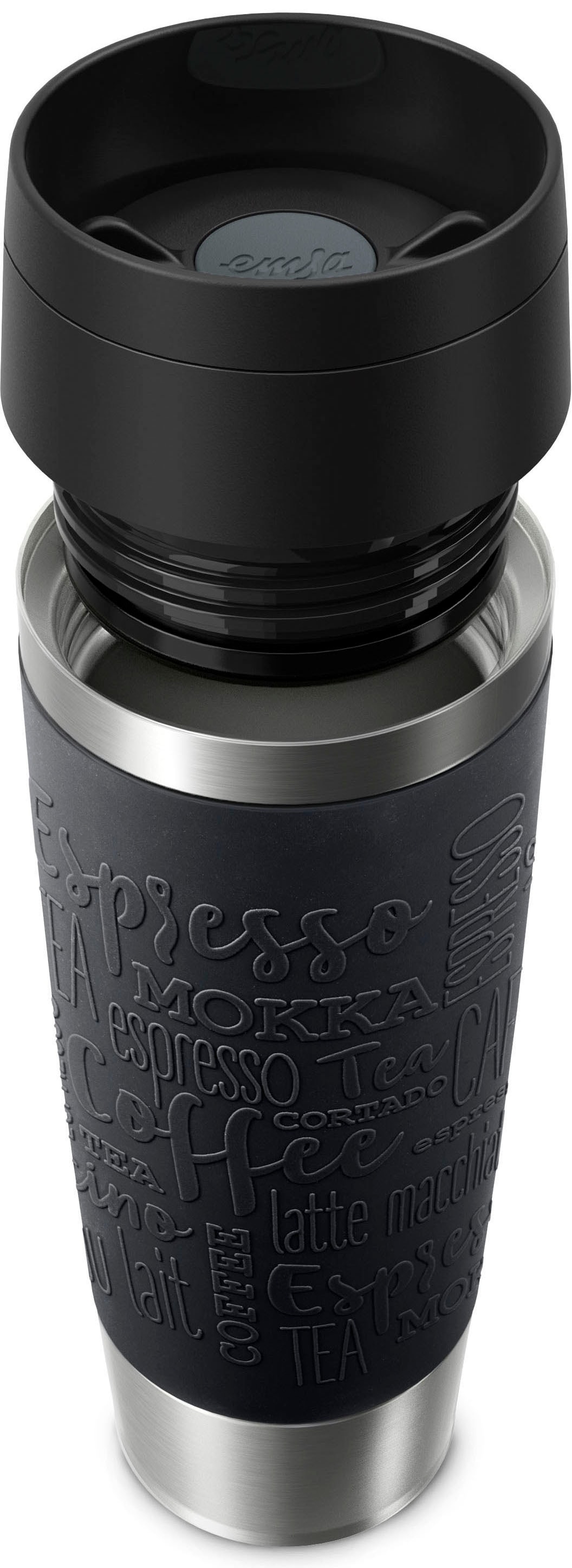 Emsa Thermobecher »Travel Mug Classic, mit 360°-Trinköffnung«, 4h heiß, 8h kalt - 360 ml / 6h heiß, 12h kalt - 500 ml, 100% dicht