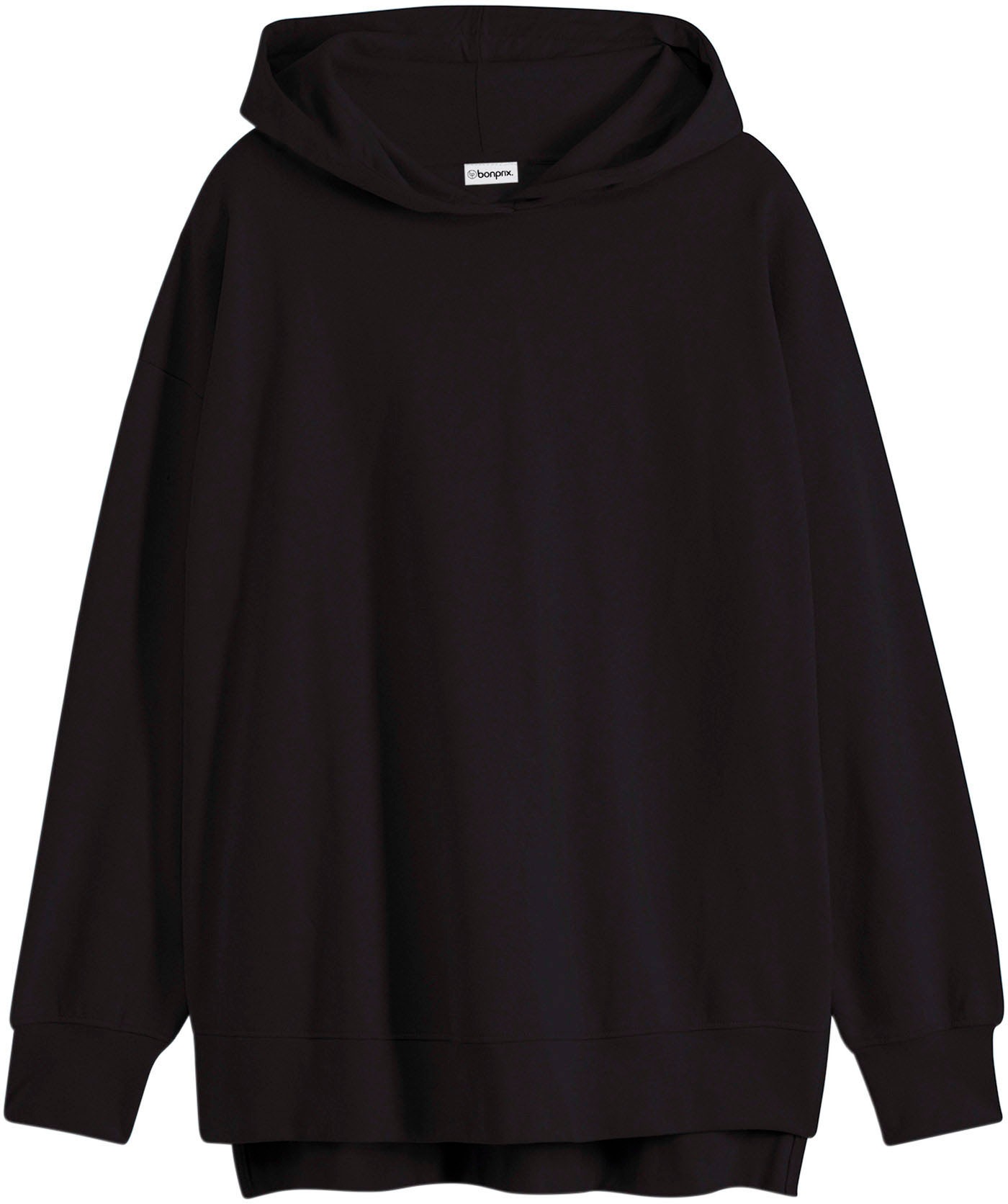 bonprix Hoodie , Oversize-Passform, aus Baumwolle, mit seitlichen Schlitzen
