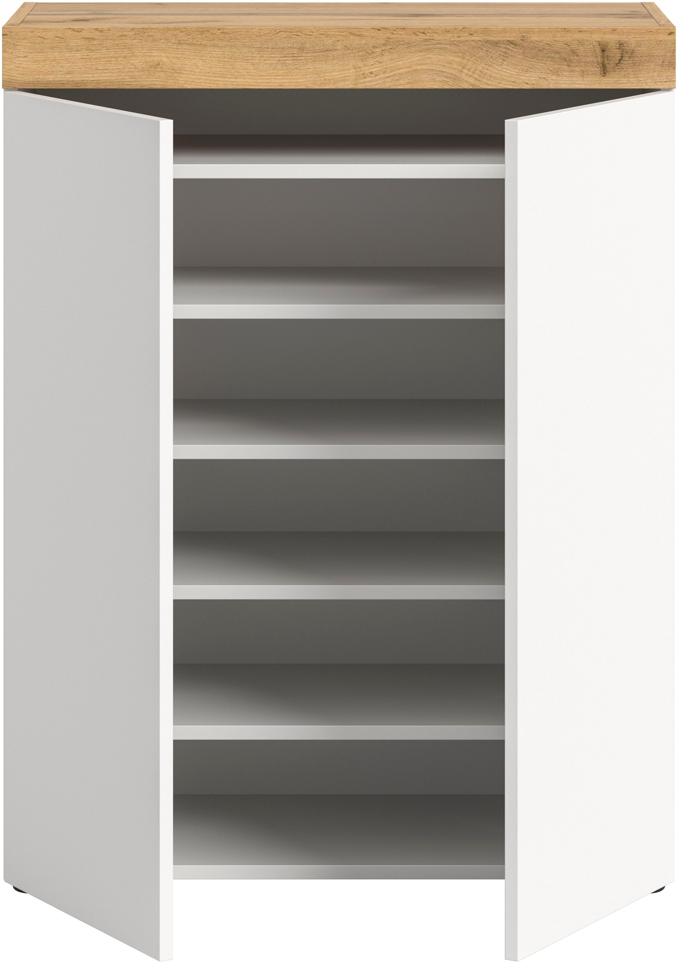 OTTO home Schuhschrank »MAMBO, Breite 77 cm, Höhe 99 cm« hängend oder stehend montierbar, 1 Stk. tlg. Schuhschrank, Schuhkommode, Flur, Diele