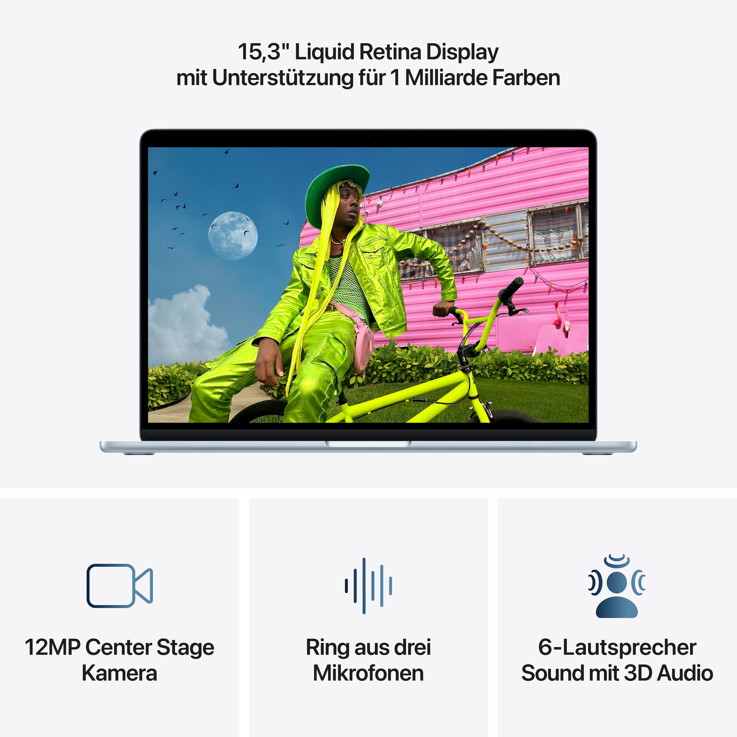 Apple Notebook »MacBook Air 15" CTO« 38,91 cm / 15,3 ″ Apple M5 10-Core GPU 512 GB SSD