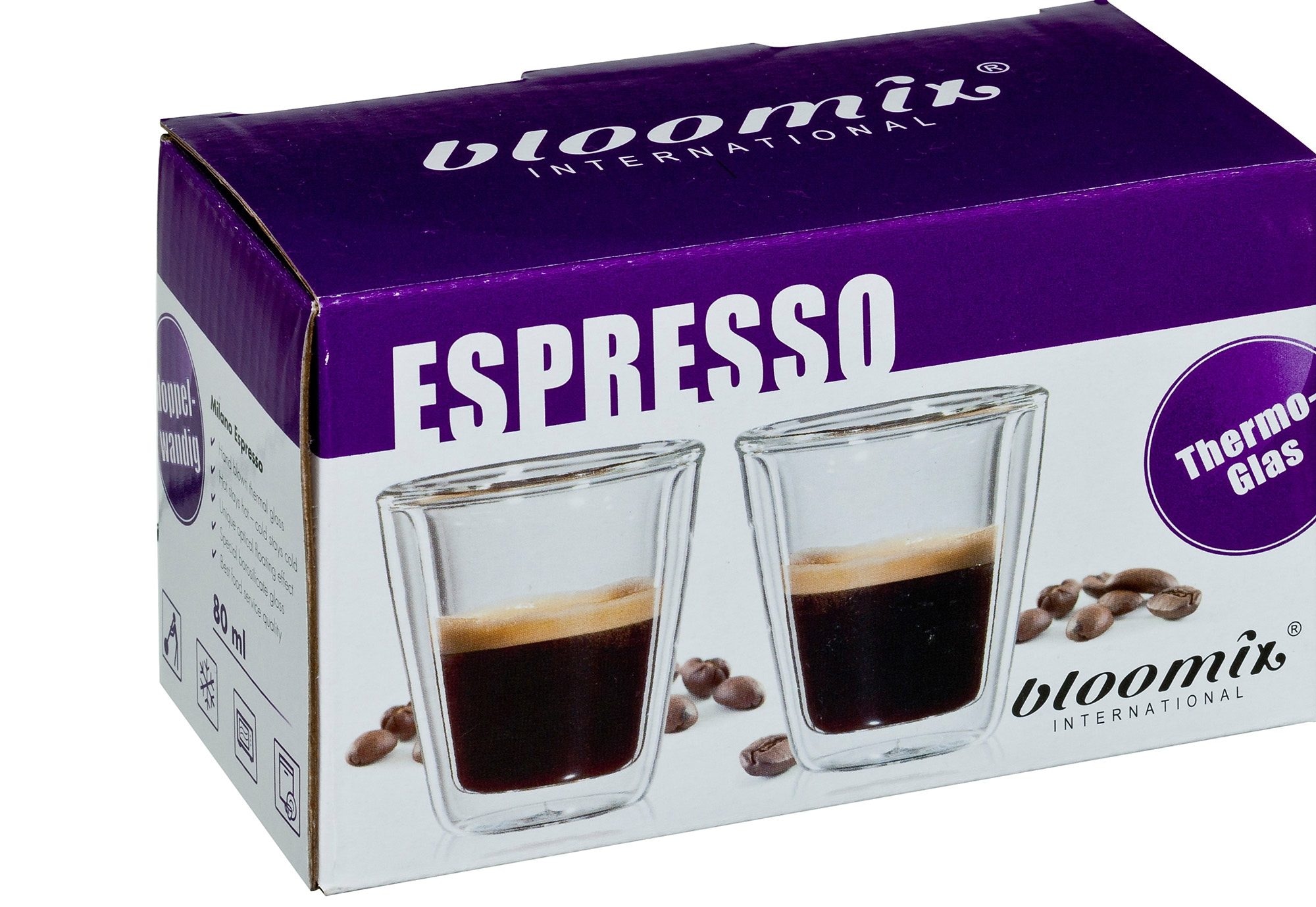 Bloomix Espressoglas »Milano«, (Set, 4 tlg.), Doppelwandig, 4-teilig auf  Raten bestellen