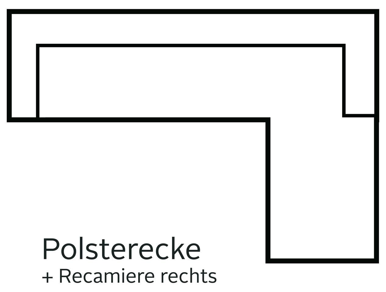 Places of Style Ecksofa »Varese L-Form«, Kreuznaht in beige