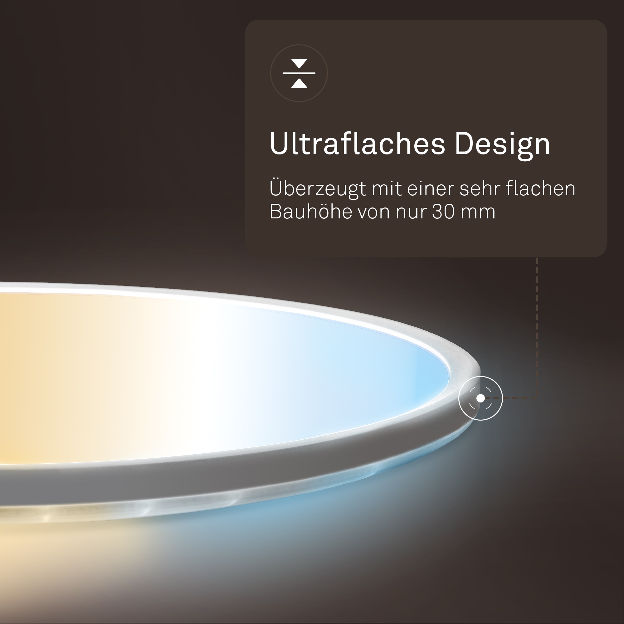 B.K.Licht LED Panel »SHALLOW« LED-Board 1 Stk. warmweiß - kaltweiß 42x3 cm, Badlampe, Badezimmer, Küche, Wohnzimmer