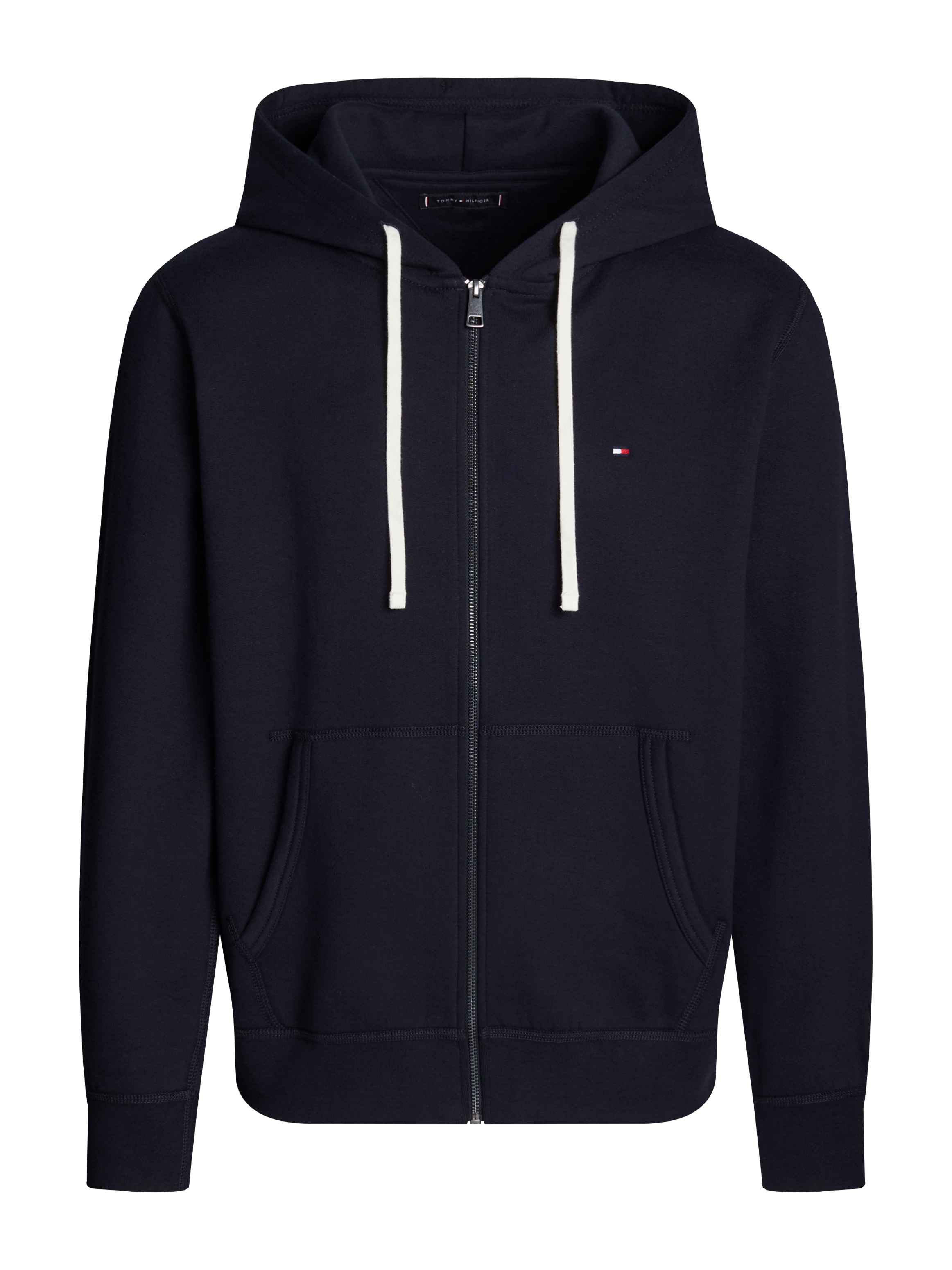 Tommy Hilfiger Kapuzensweatjacke »ESSENTIAL FLEECE ZIP THROUGH« kleine Logostickerei