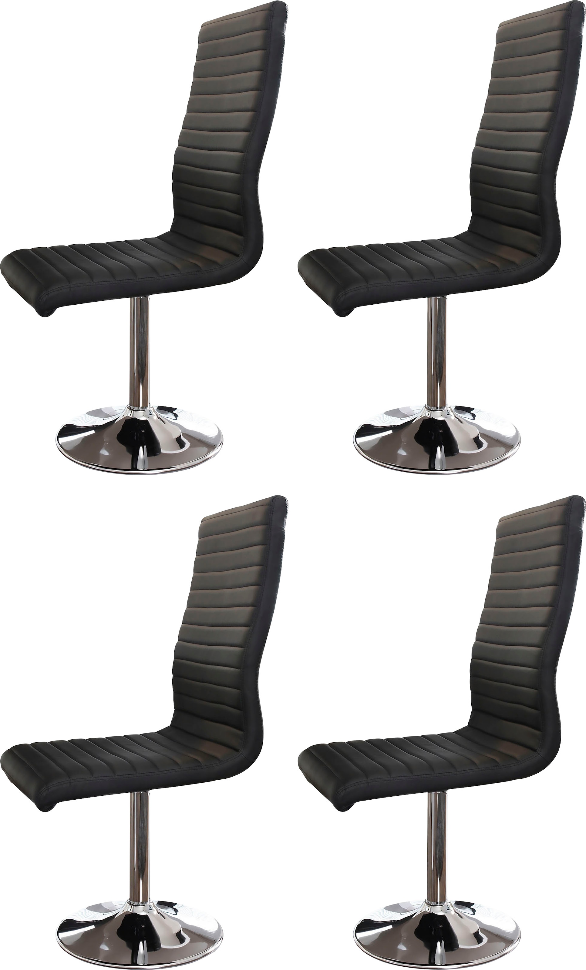 SalesFever Essgruppe »Luton - Stilvoller Esstisch inkl. Stühle« Set, 5 Stk. tlg. bestehend aus 4 Drehstühlen und einem 180 cm breitem Tisch