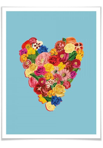 Poster »Blumen Herz Sommerliebe«, Herz, (1 St.)