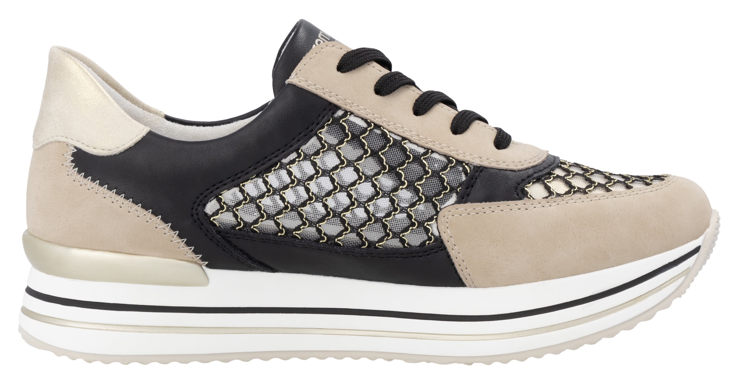 Remonte Plateausneaker  , Freiezitschuh, Halbschuh, Schnürschuh, vegan, Kontrastbesatz