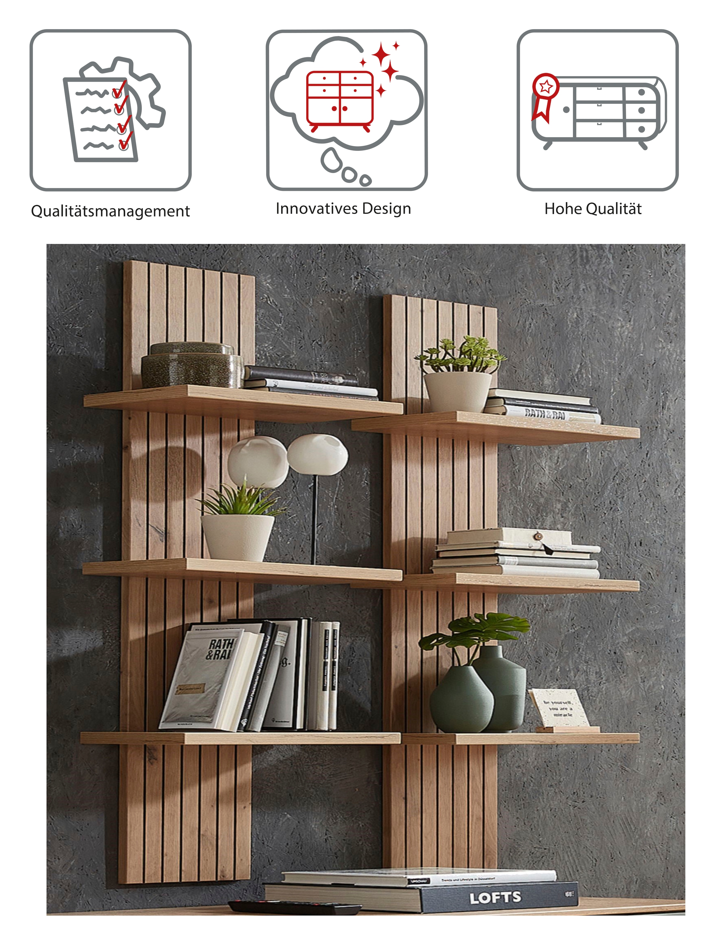 Innostyle Wandregal »Core, Wandpaneel Maße B/H/T 38x120x22 cm« 1 Stk. tlg. Wandpaneel mit 3 Böden