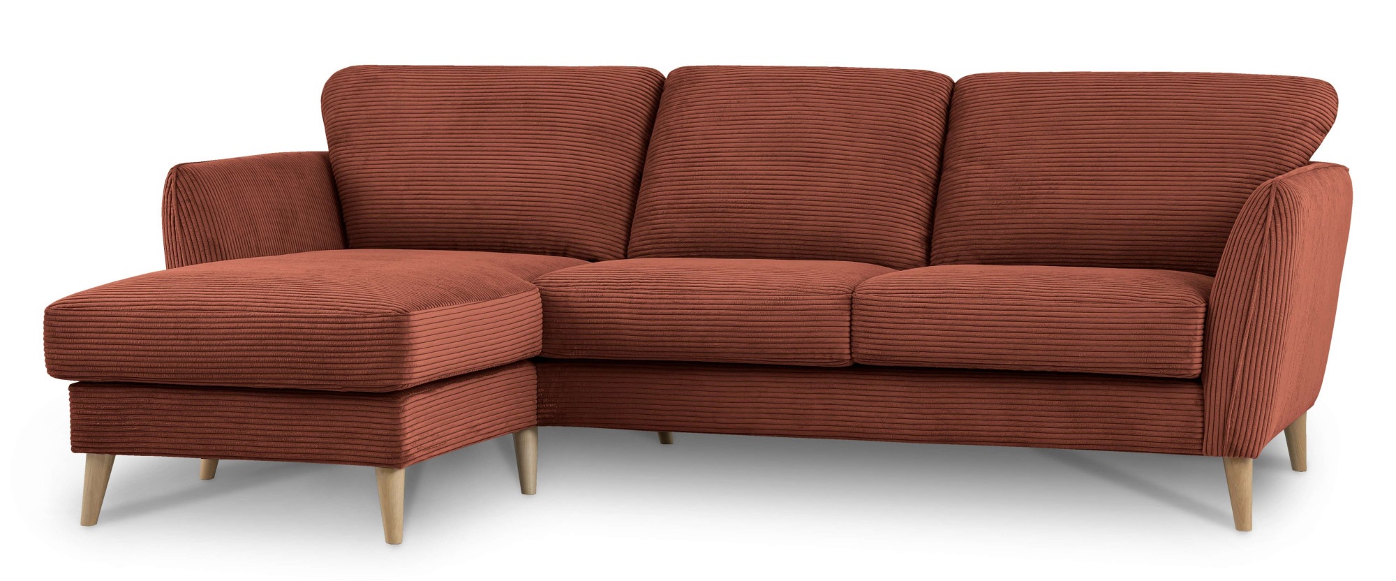 Home affaire Ecksofa »MARSEILLE (242/152cm),L-Form, Rec. rechts/links«, Massivholzbeine aus Eiche, in verschieden Bezügen und Farbvarianten