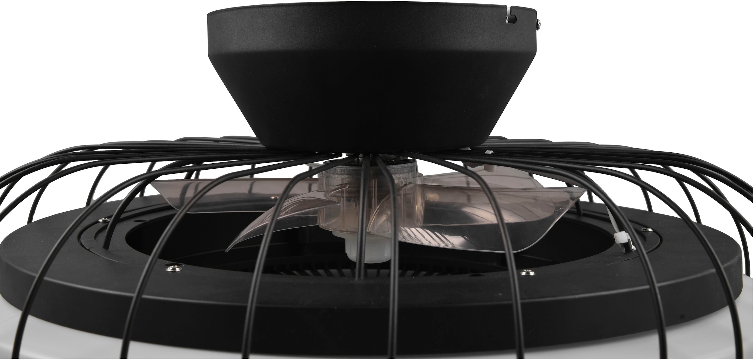 REALITY Leuchten LED Deckenleuchte »Sandfjord Deckenventilator«, 1 flammig, Leuchtmittel LED-Board | LED fest integriert, Deckenlampe, Ventilator 3 Stufen,WiZ Smart Home,Lichtfarbe einstellbar