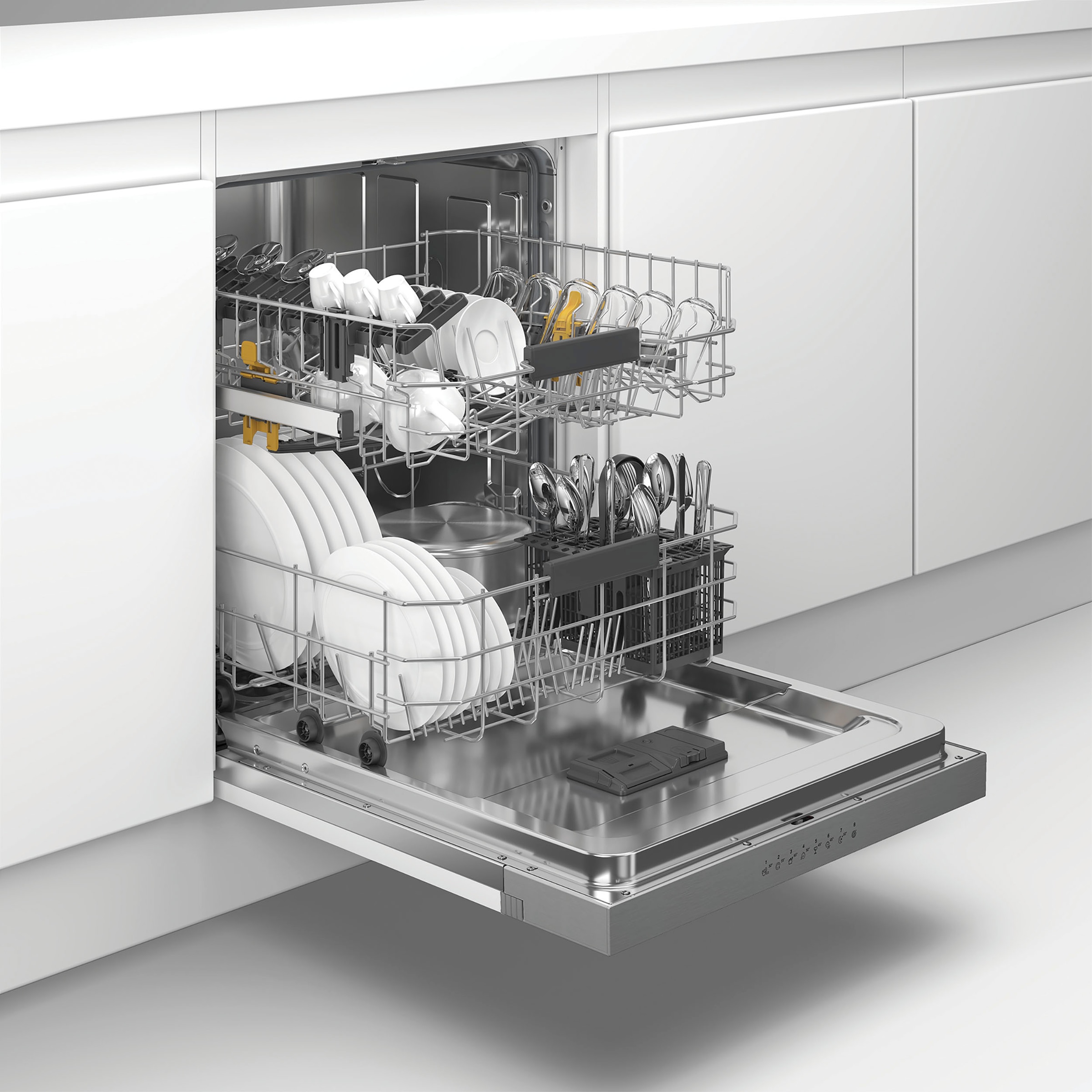 BAUKNECHT teilintegrierbarer Geschirrspüler »OBBC Ecostar2 5320« 8,9 l 14 tlg. Maßgedecke Glass Care – schonende Reinigung für empfindliche Gläser