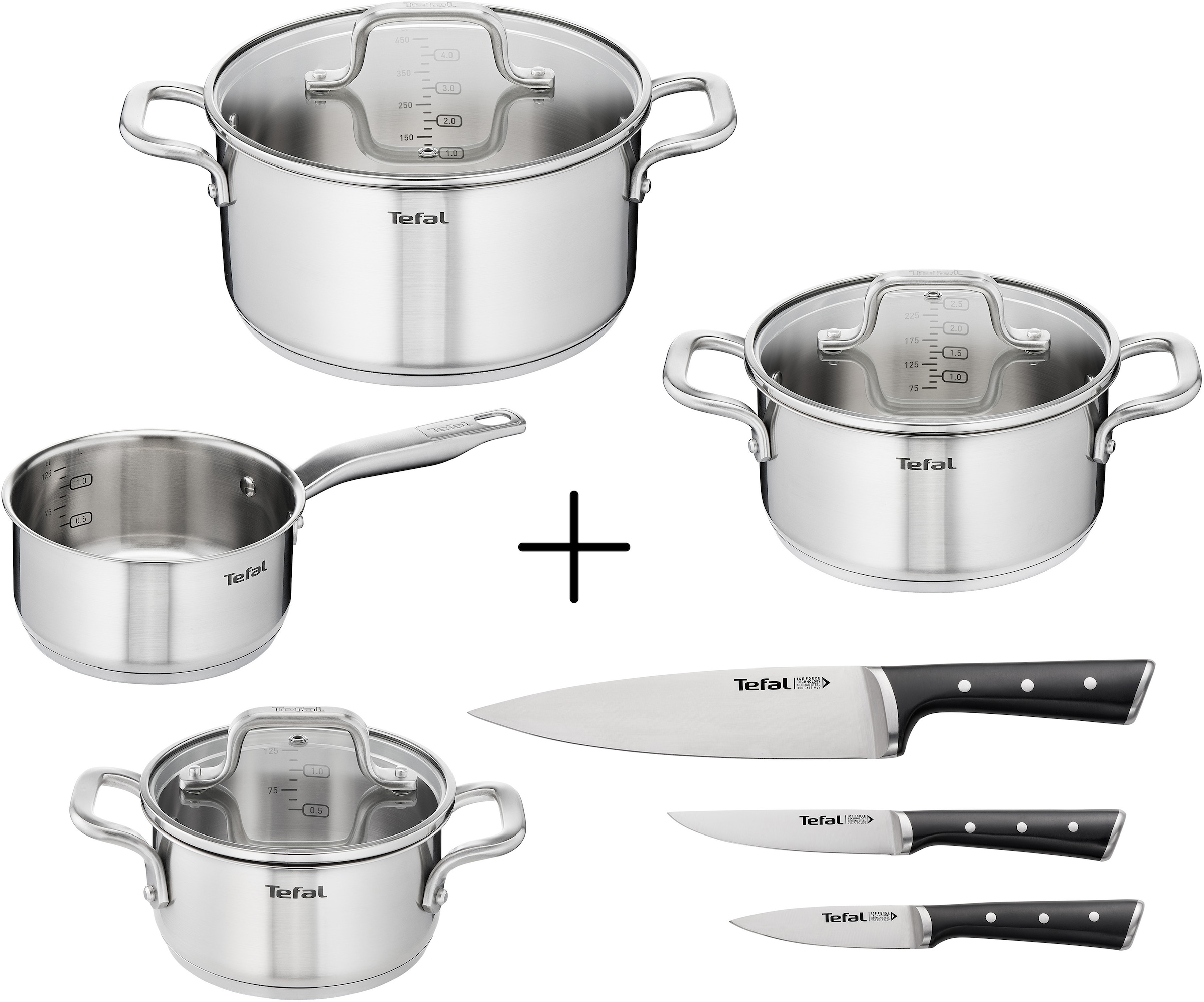 Tefal Topf-Set »Virtuoso 7er + Ice Force«, 10-teilig günstig online kaufen