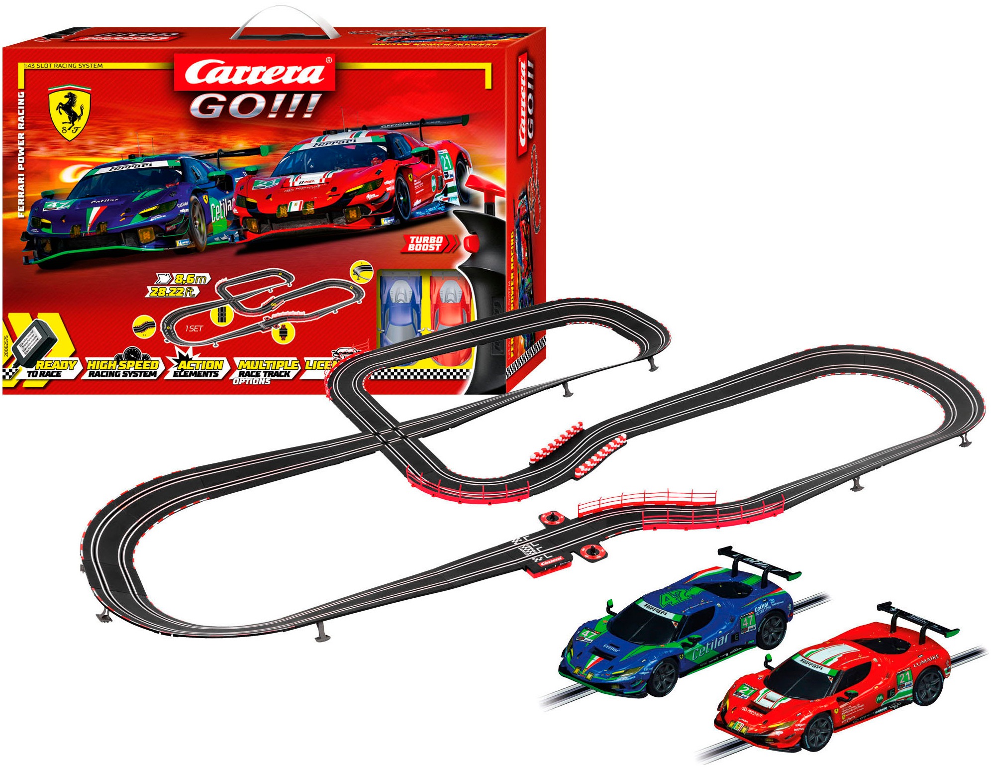Carrera® Autorennbahn »Carrera GO!!! - Ferrari Power Racing«