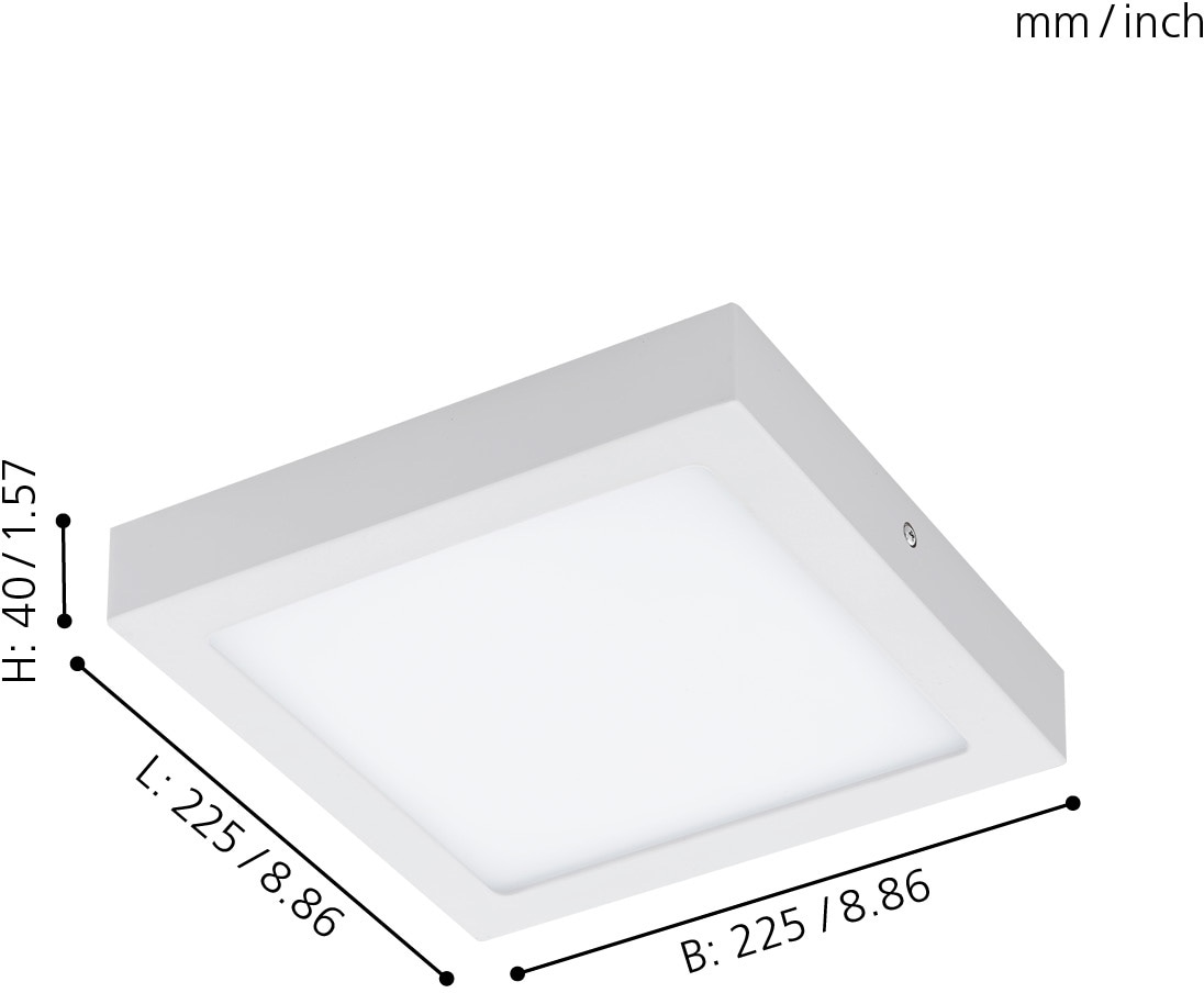 EGLO Aufbauleuchte »FUEVA-C«, 1 flammig, Leuchtmittel LED-Board | LED fest integriert, EGLO CONNECT, Steuerung über APP + Fernbedienung, BLE, CCT, RGB