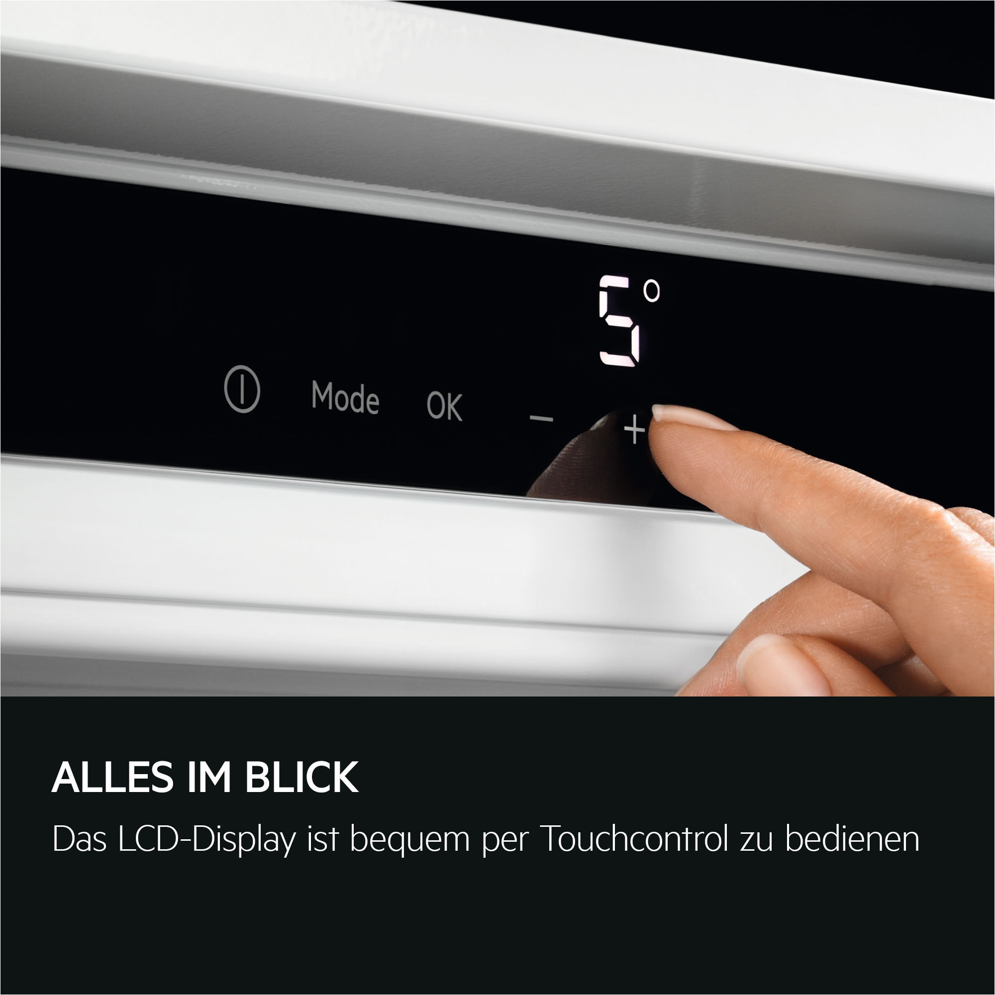 AEG Einbaukühlschrank Serie 5000 »TSK5O88WDF« 87,3 cm hoch 55,6 cm breit 137 L, variable Glasablagen bis zu 25 kg belastbar, Touch, Festtür