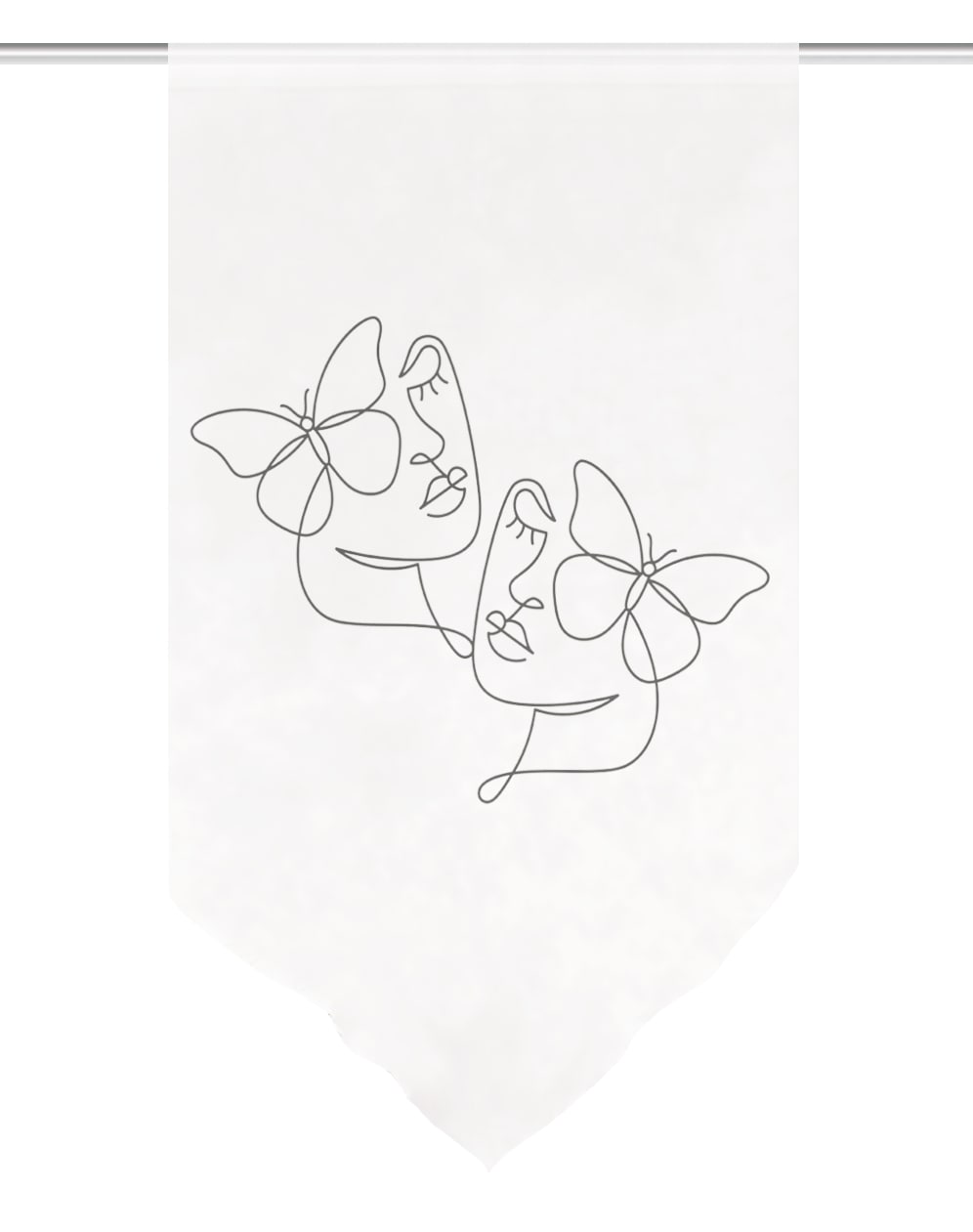 HOME WOHNIDEEN Scheibengardine »SYLIA«, (1 St.), DIGITALBEDRUCKT, VOILE, SCHAUBE