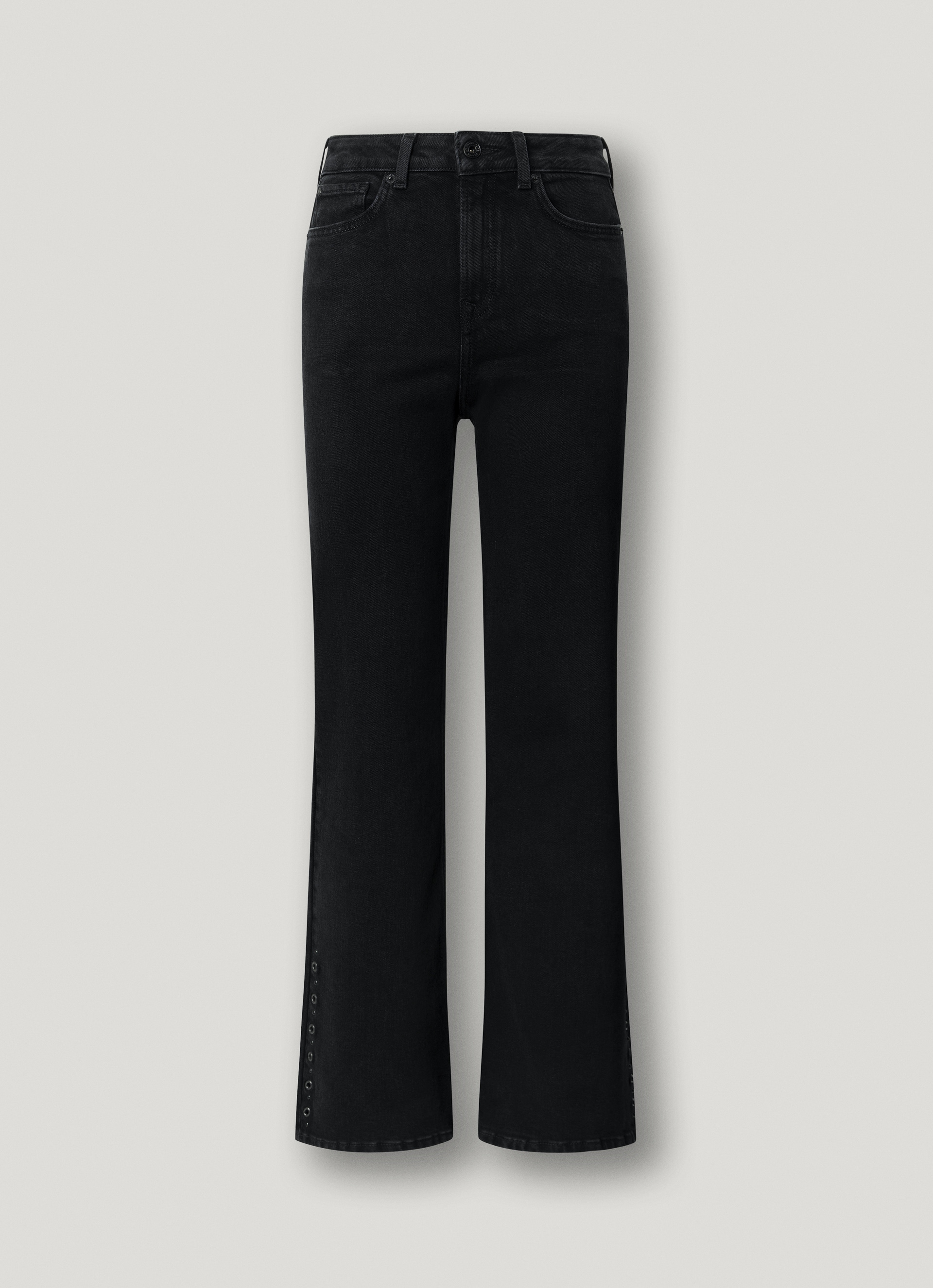 Pepe Jeans High-waist-Jeans »WILLA BLK« Flare Leg, mit dekorativen Nieten