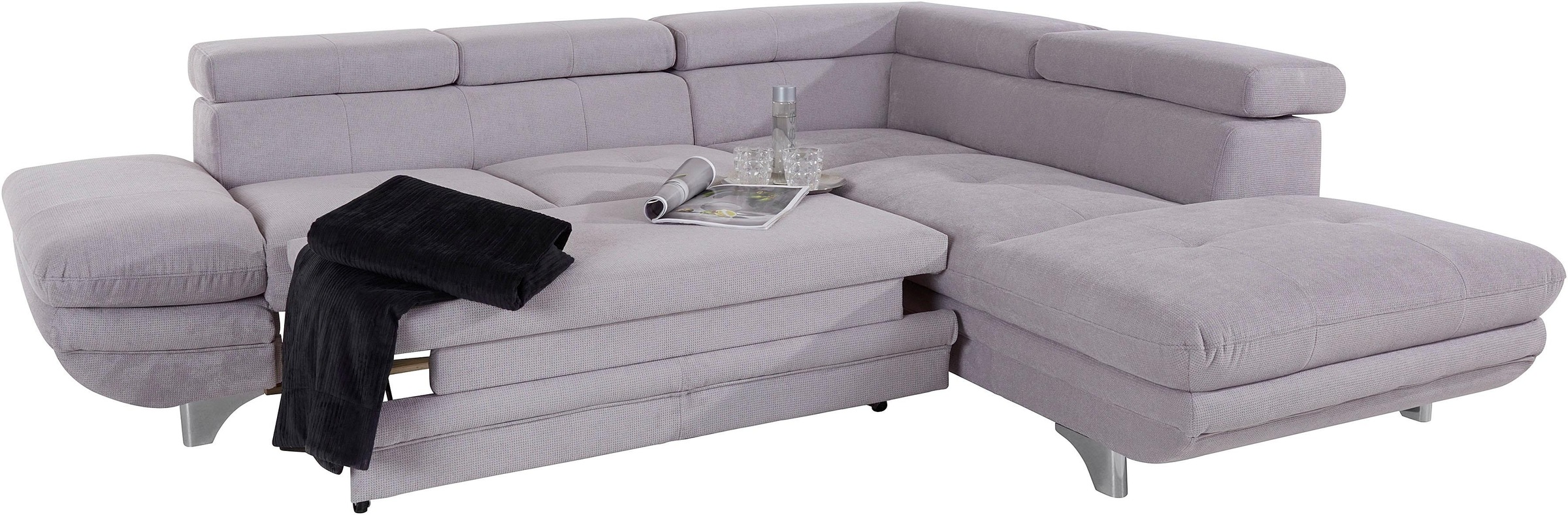 COTTA Ecksofa »Enterprise L-Form«, mit Arm- & Kopfteilverstellung, wahlweise mit Bettfunktion
