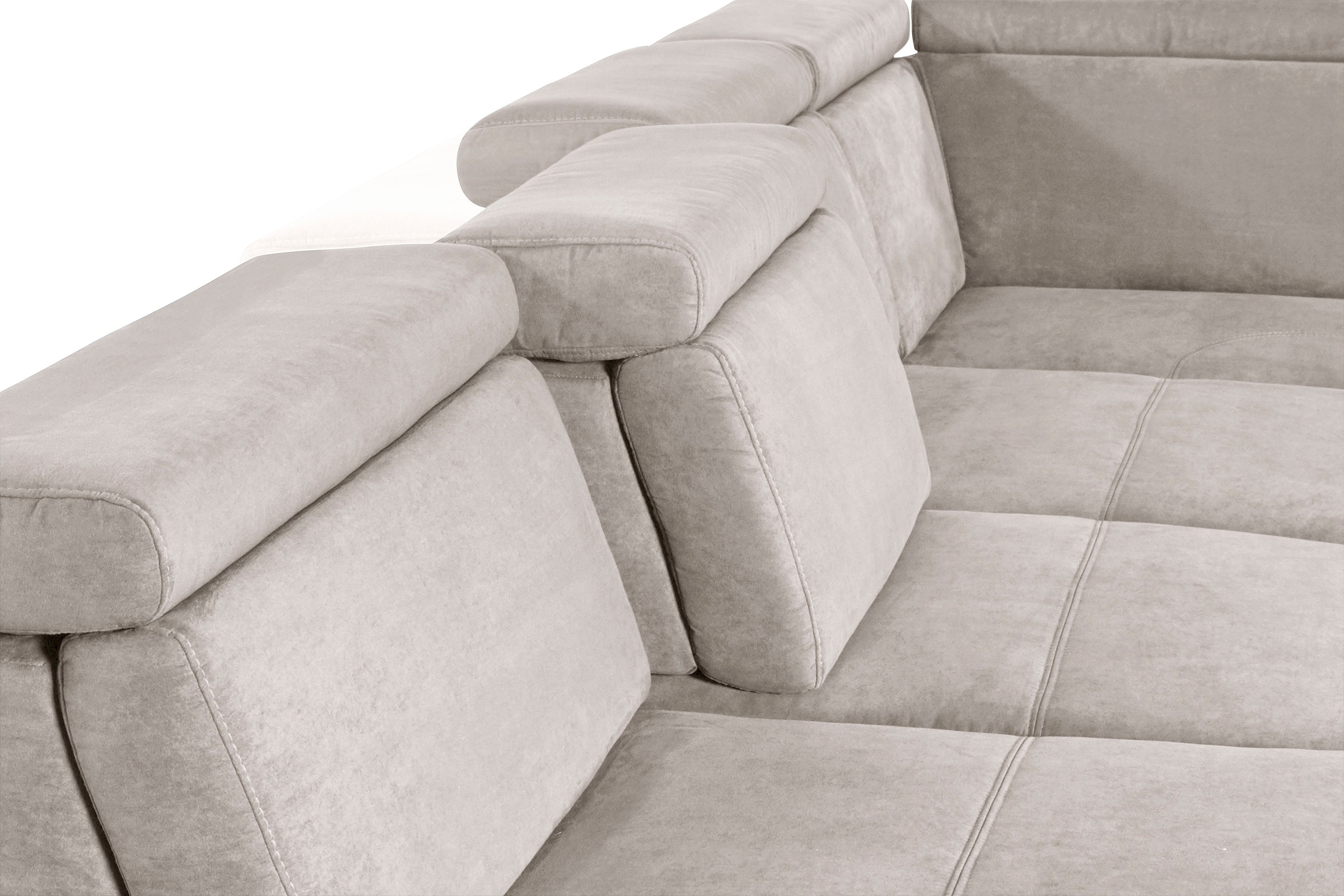 sit&more Wohnlandschaft »Gizeh U-Form«, 12 cm Fußhöhe, inklusive Sitztiefenverstellung und Kopfteilverstellung