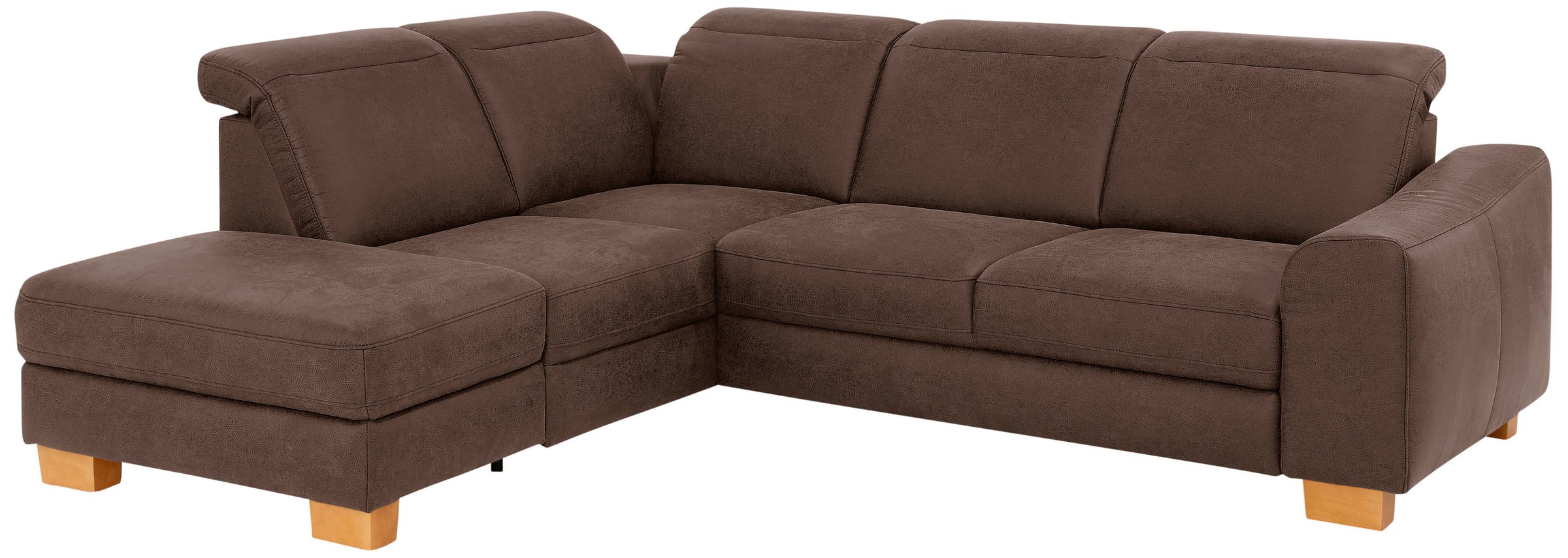 Home affaire Ecksofa »Dundee L-Form«, wahlweise mit Kopfteilverstellung und zusätzlich mit Bettfunktion