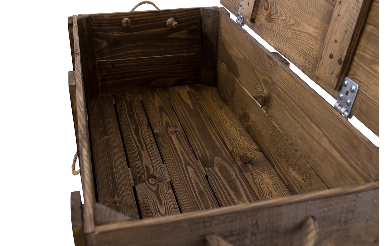 Holz Zollhaus Holzkiste »Vintage Dunkelbraun, 85 x 42 cm« Herkunftsland Ukraine, Holzart Kiefer