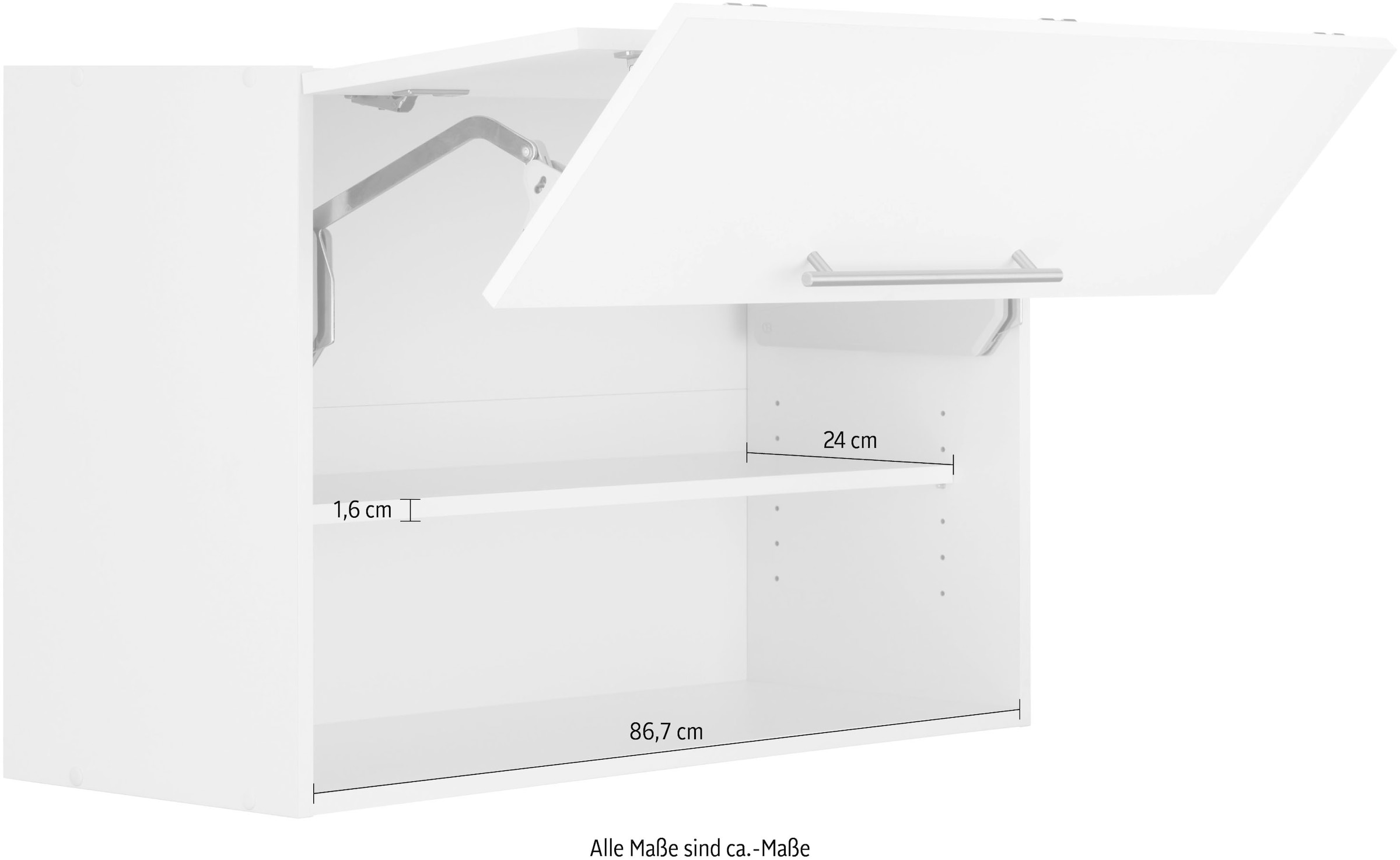 wiho Küchen Faltlifthängeschrank »Unna«, 90 Close Funktion auf mit breit, kaufen Raten cm Soft