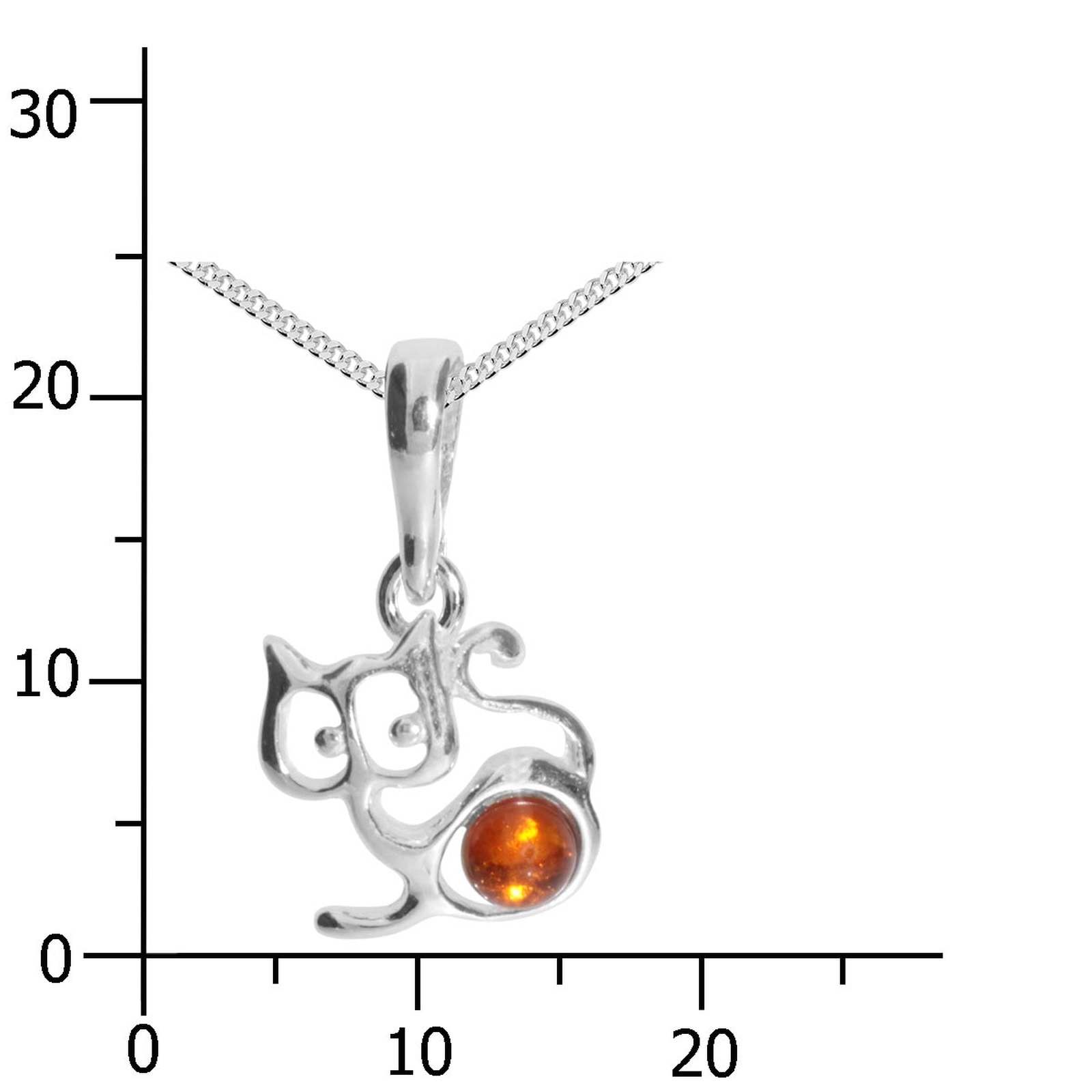 OSTSEE-SCHMUCK Kette mit Anhänger »Ostsee-Schmuck Kette mit Anhänger Katze Kette mit Anhänger Katze«, (2 tlg.)