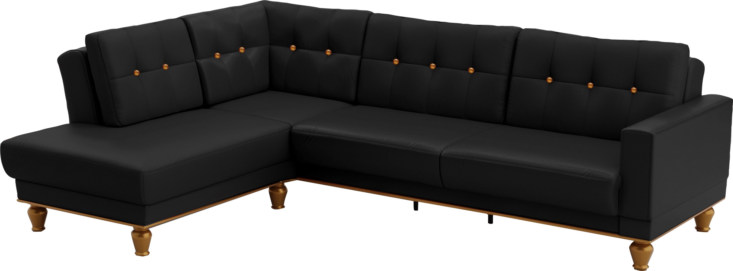 sit&more Ecksofa »Orient 5 L-Form«, mit Strass-Stein, wahlweise mit Bettfunktion und Bettkasten
