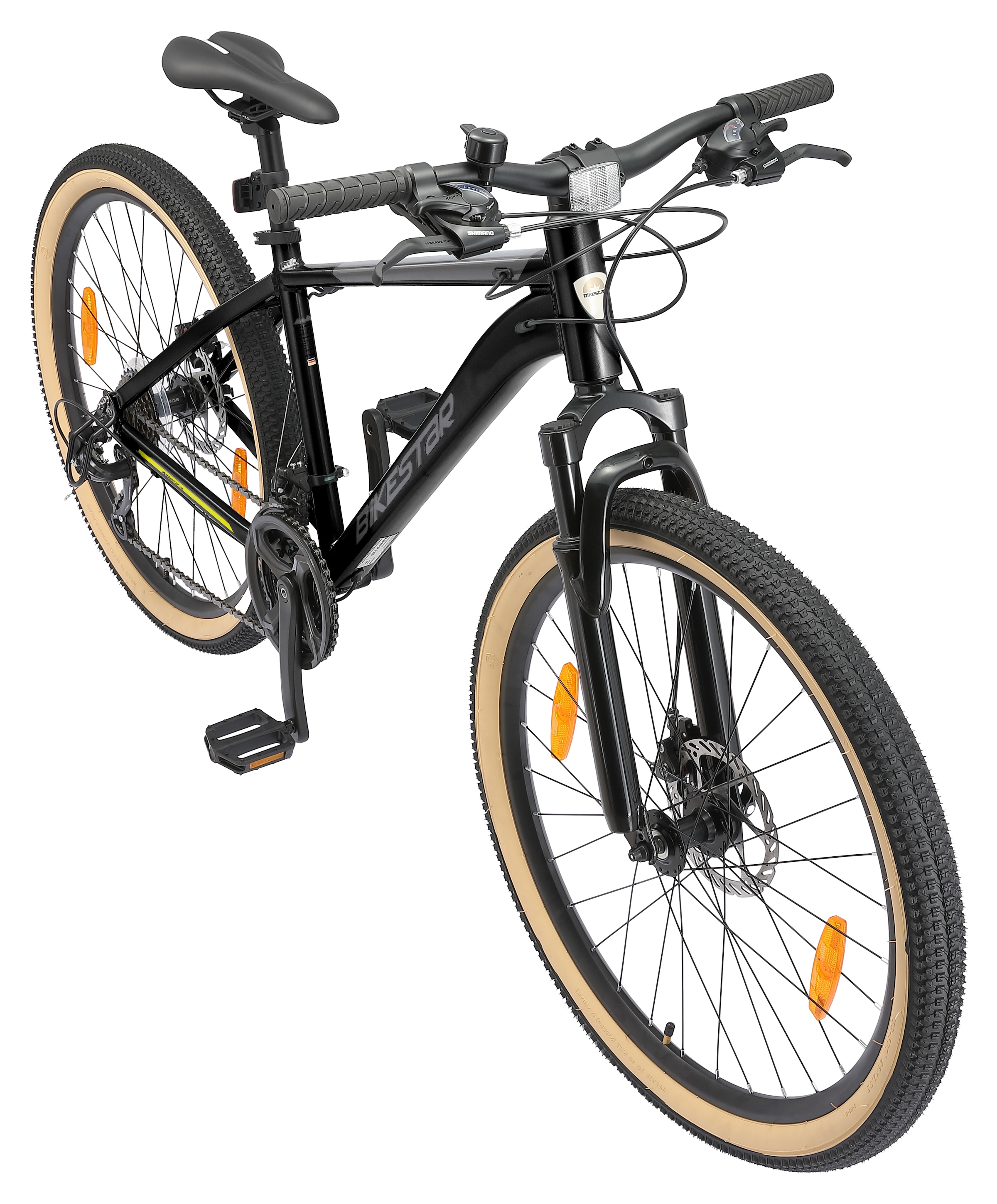 Bikestar Mountainbike 21 Gang Shimano RD-TY300 Schaltwerk Kettenschaltung für Damen und Herren, Kettenschaltung