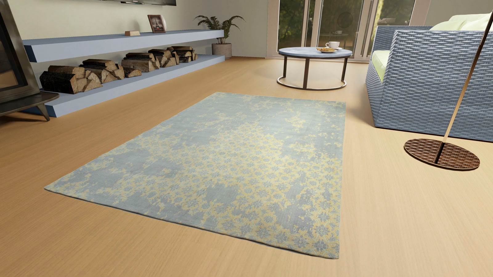 morgenland Teppich »VINTAGE COMET«, rechteckig, 6 mm Höhe, Kurzflor, Viskose, Shabby, Wohnzimmer