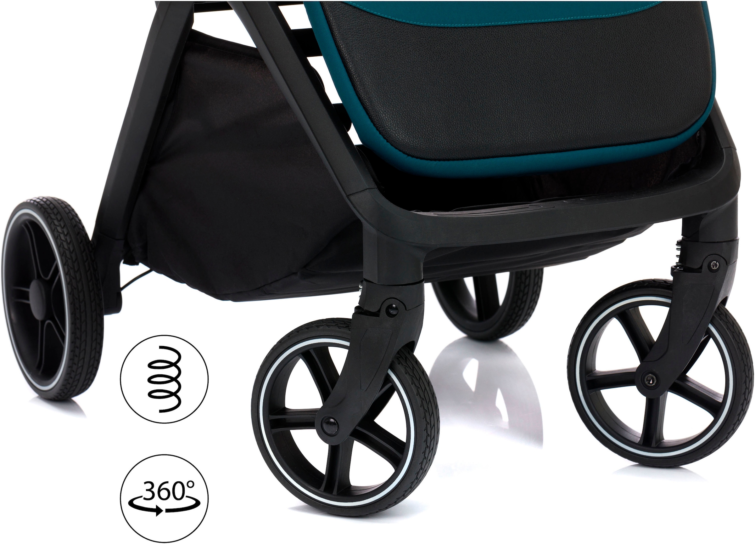Fillikid Kinder-Buggy »Cooper, türkis-schwarz«, 22 kg