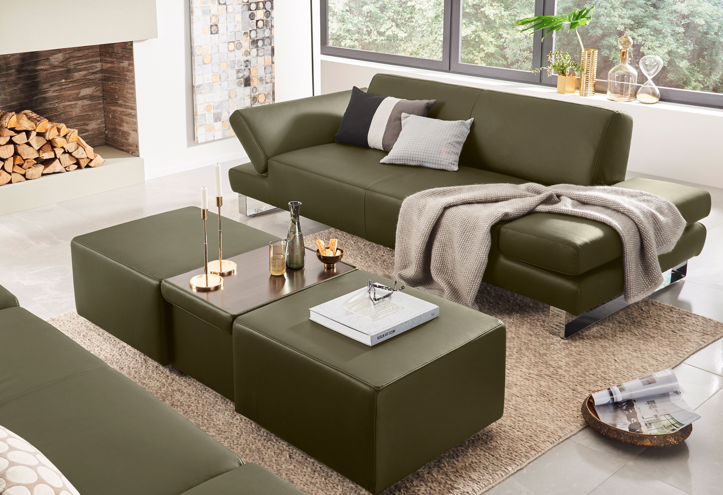 W.SCHILLIG 2-Sitzer »taboo Designsofa mit hohem Sitzkomfort«, mit Normaltiefe, inklusive Armlehnenverstellung