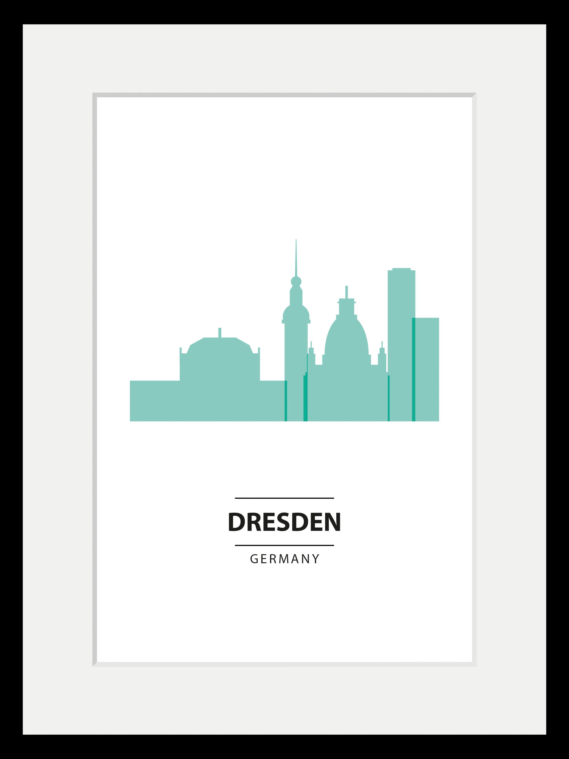 queence Bild »Dresden Color Splash«, Städte-Stadt-Deutschland-Gebäude-Dresd günstig online kaufen